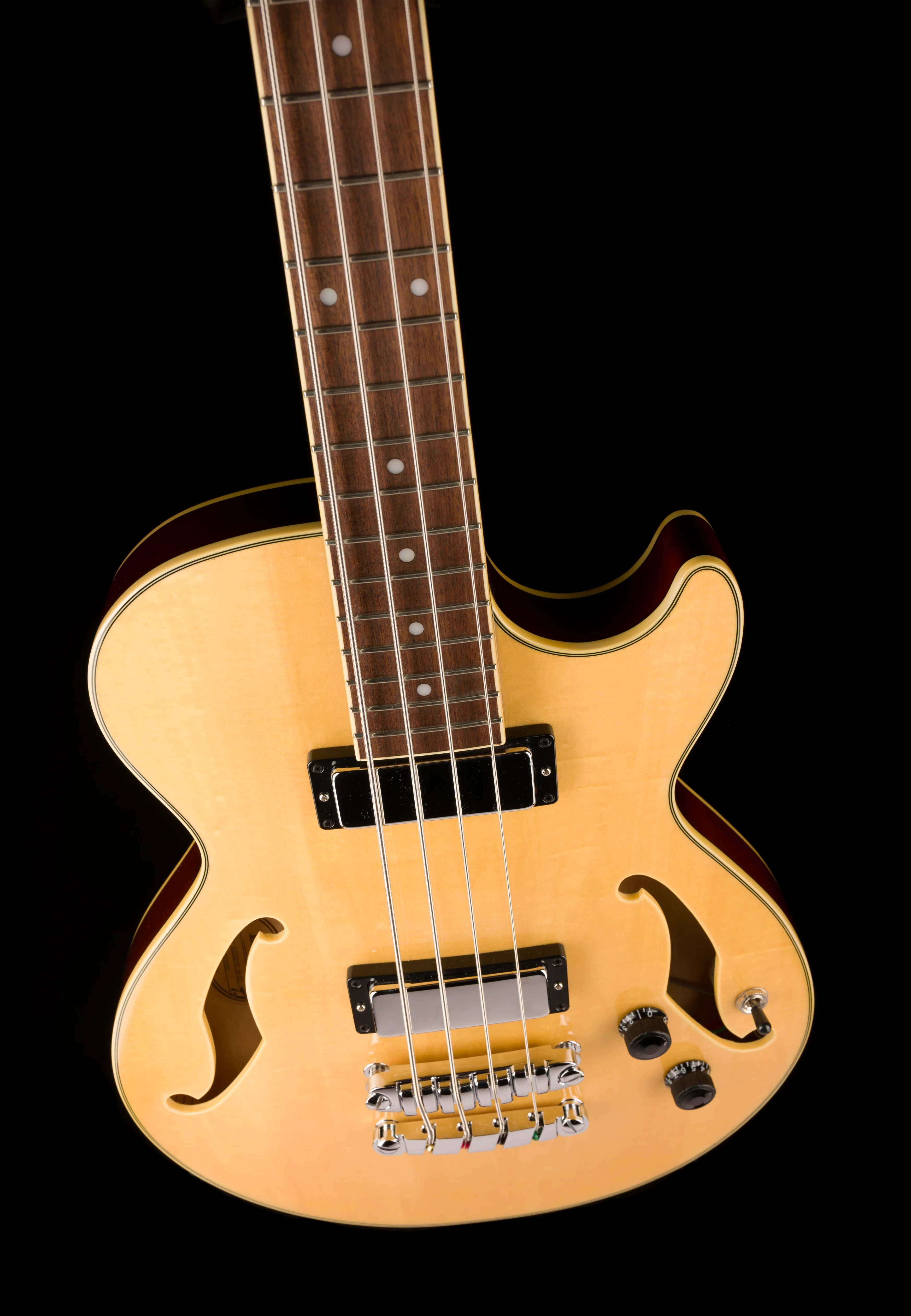 Used Ibanez Artcore AGB200 Semi-Hollow Body Natural Bass With Gig Bag - Image 4