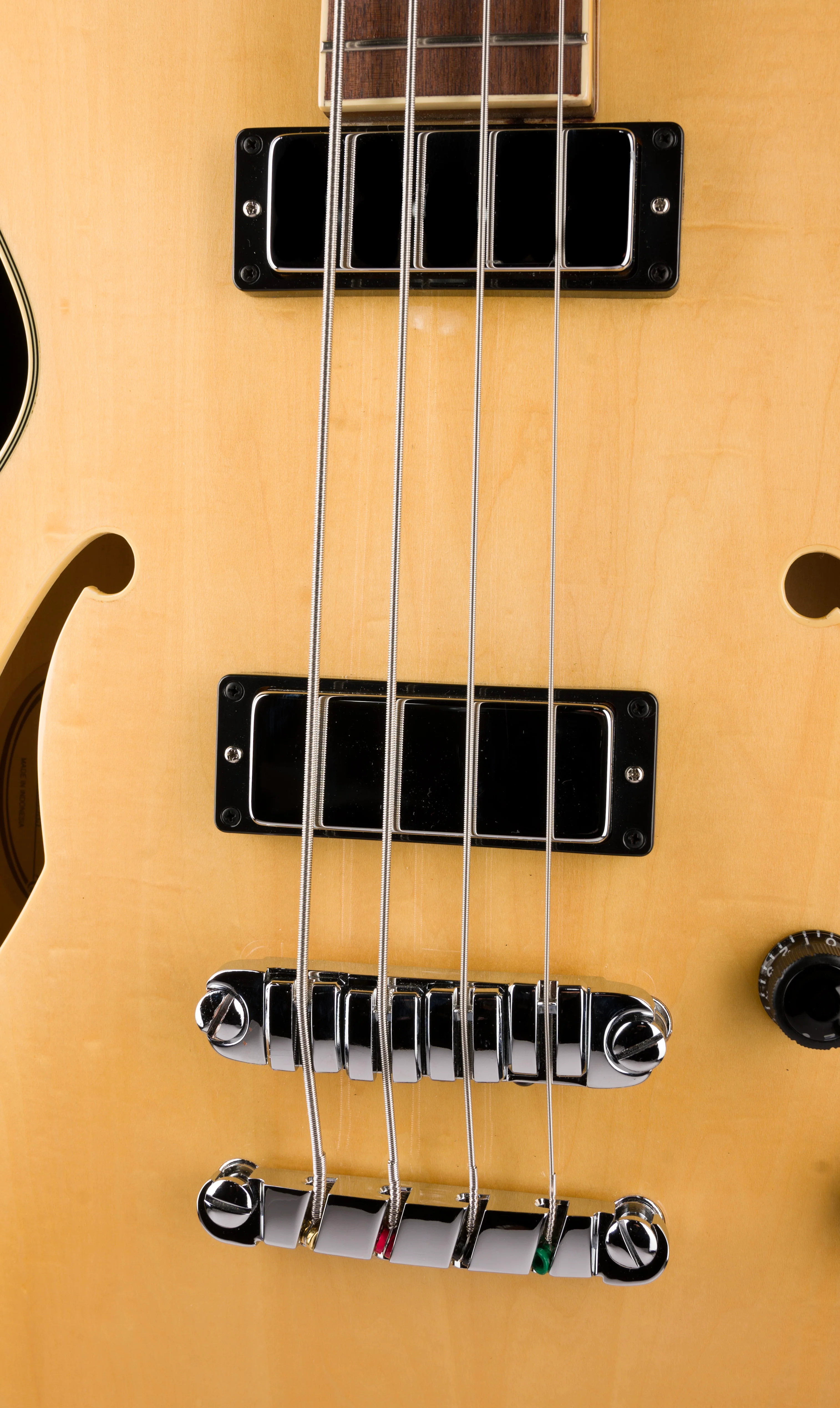 Used Ibanez Artcore AGB200 Semi-Hollow Body Natural Bass With Gig Bag - Image 7