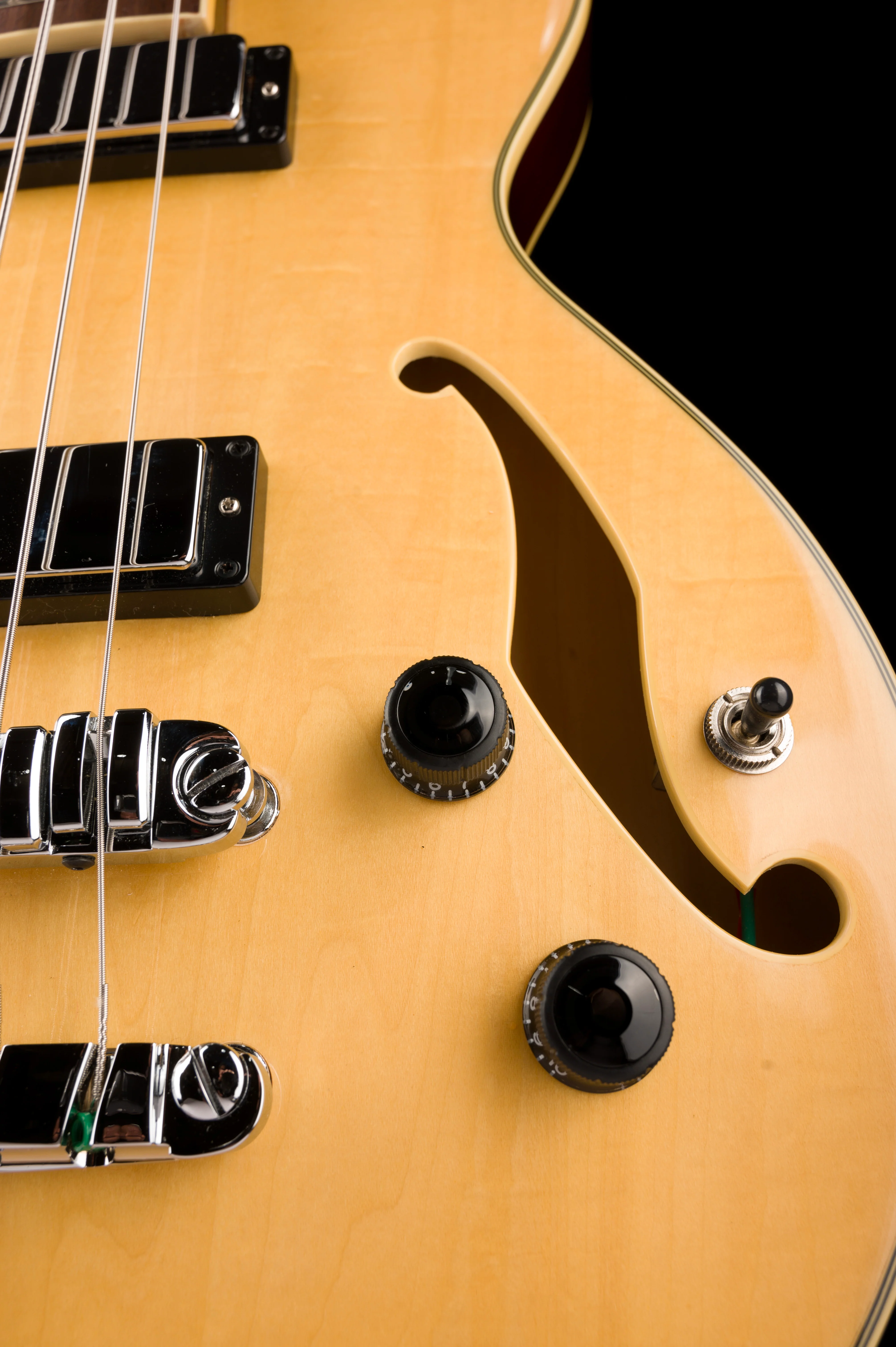 Used Ibanez Artcore AGB200 Semi-Hollow Body Natural Bass With Gig Bag - Image 8