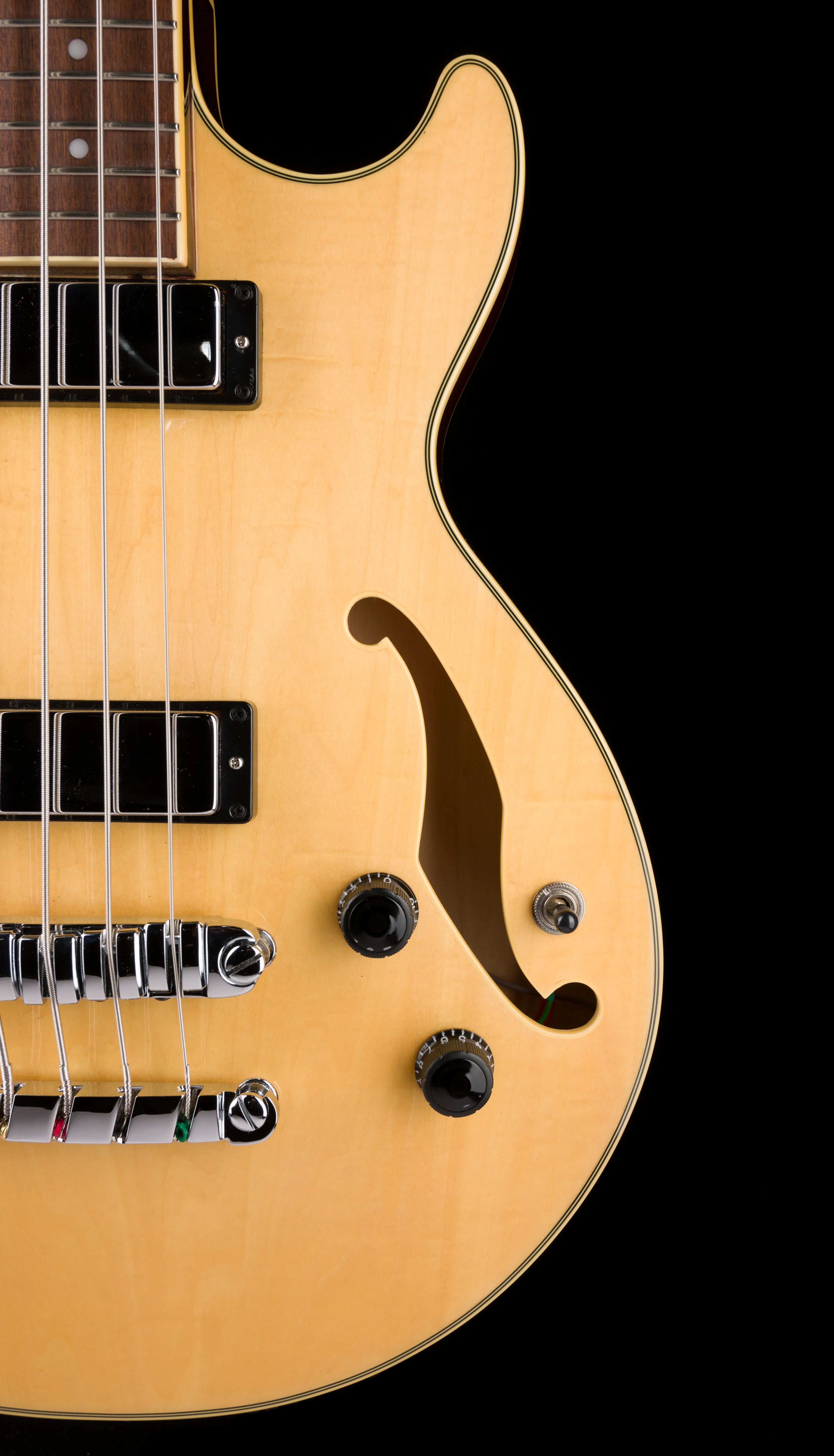 Used Ibanez Artcore AGB200 Semi-Hollow Body Natural Bass With Gig Bag - Image 9