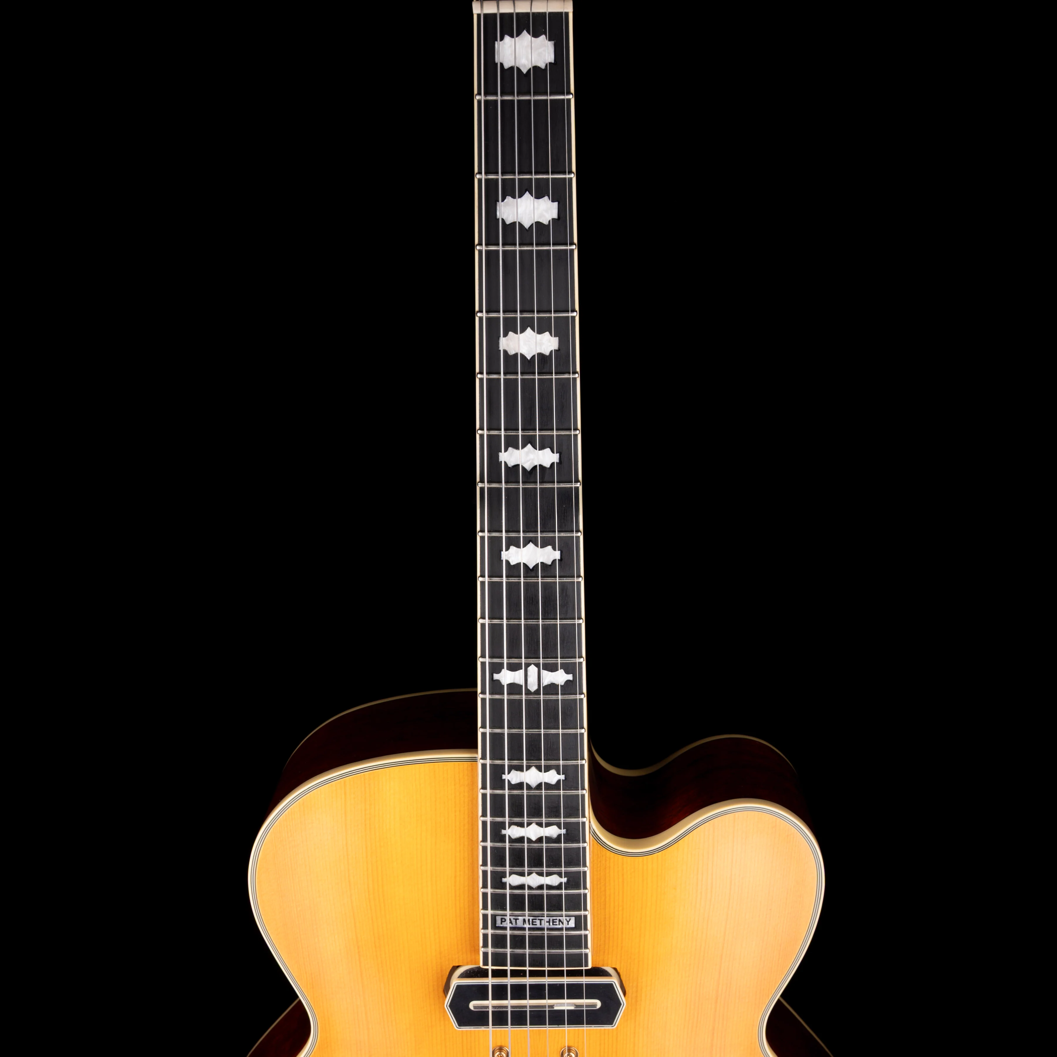 Pre Owned Ibanez PM3C Pat Metheny Signature Hollow-body Electric Guitar Natural Amber With OHSC - Image 9
