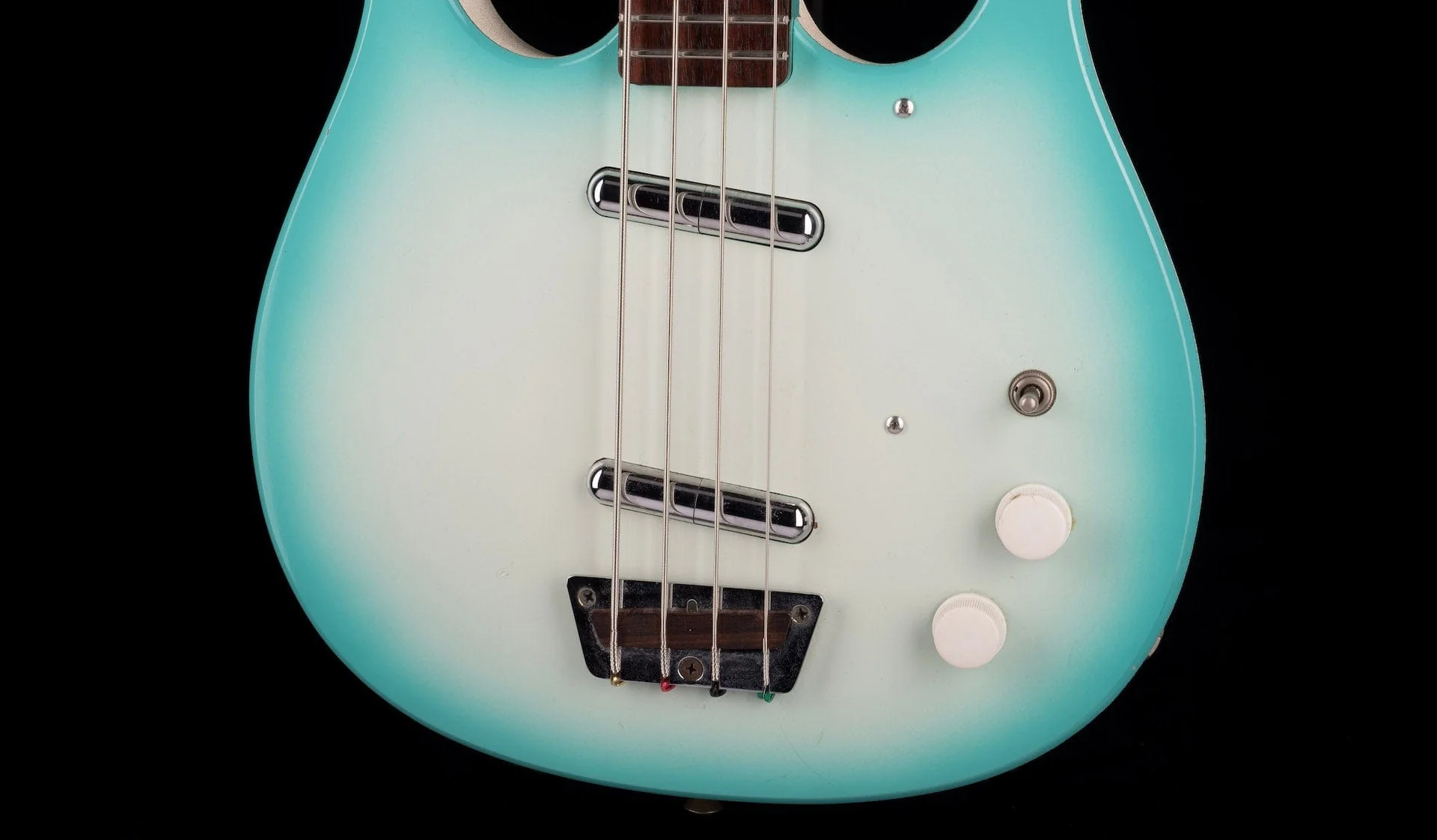 Pre Owned Jerry Jones Longhorn Bass IV Blue Burst - John Waite Collection - Image 5
