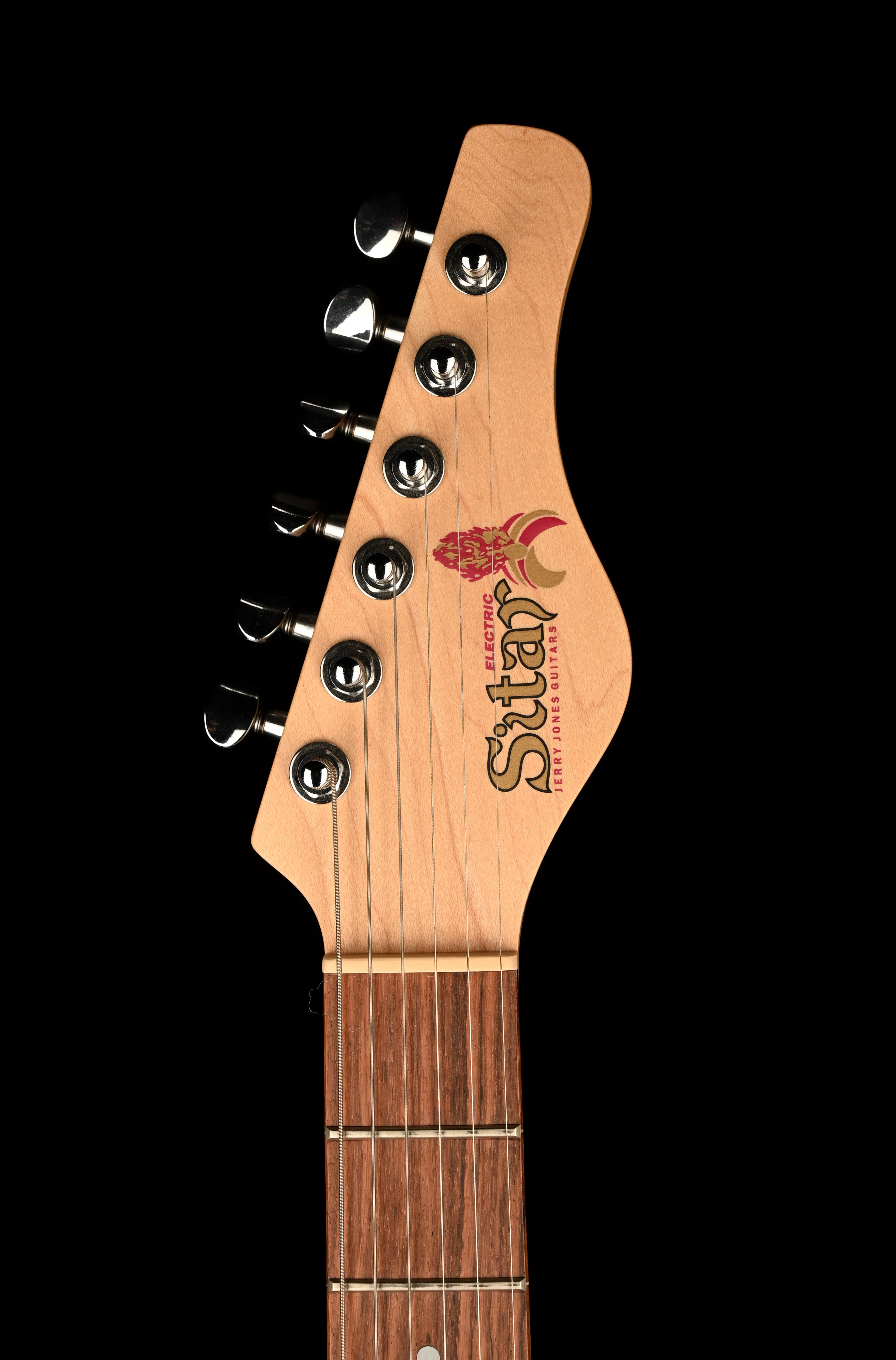 Pre Owned Jerry Jones Master Sitar Electric Guitar Red Crackle With OHSC - Image 16