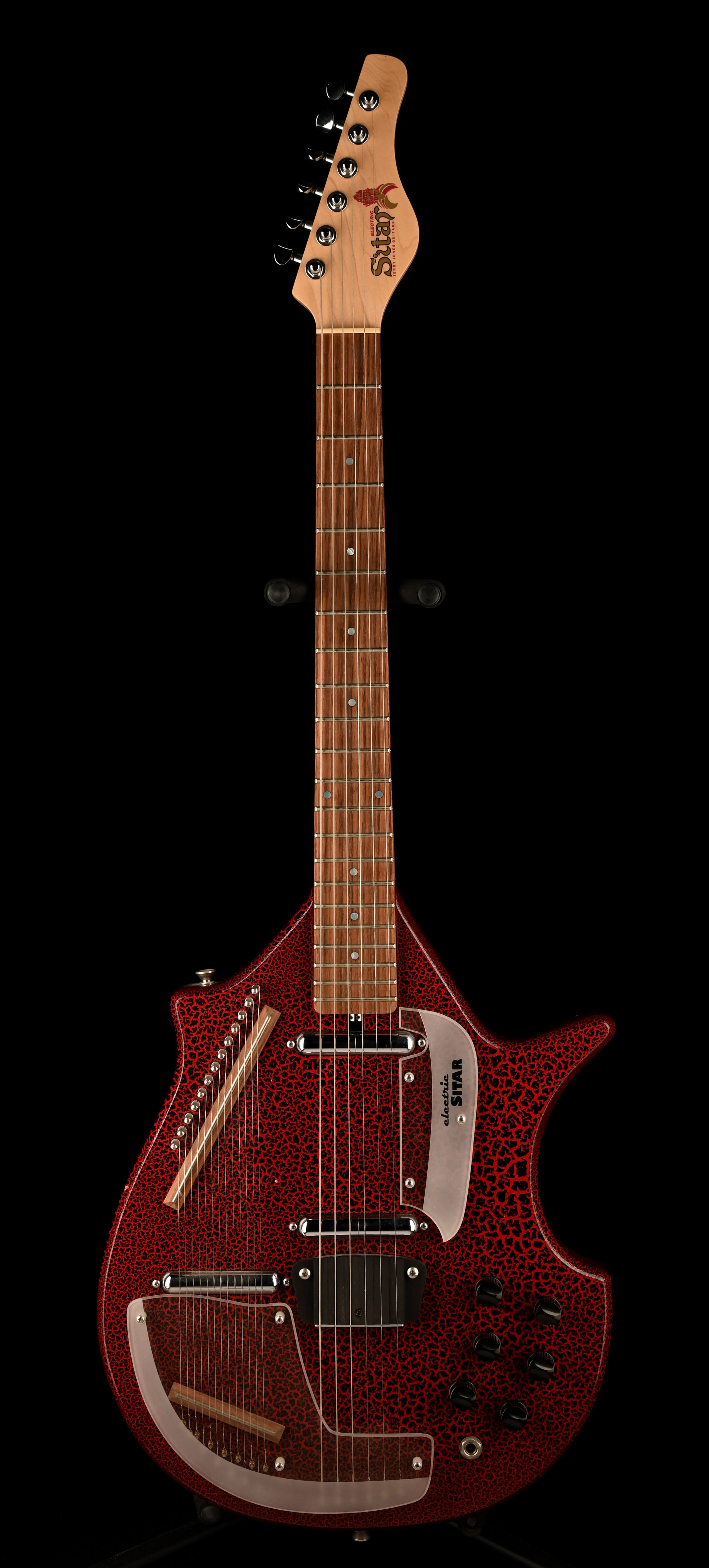 Pre Owned Jerry Jones Master Sitar Electric Guitar Red Crackle With OHSC - Image 2