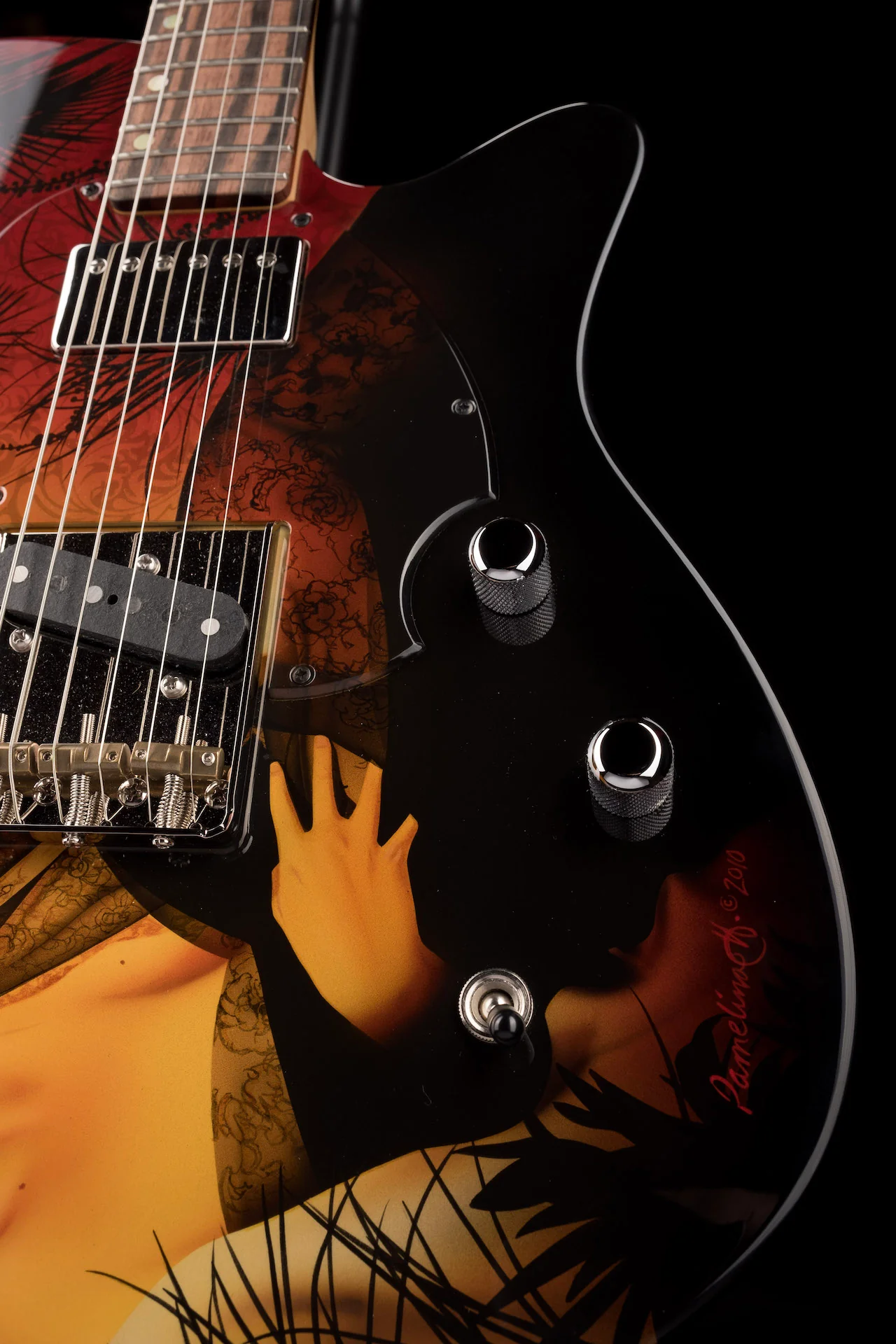 John Page Guitars Just Marilyn Guitar with Painting - Pamelina H Collection - Image 10