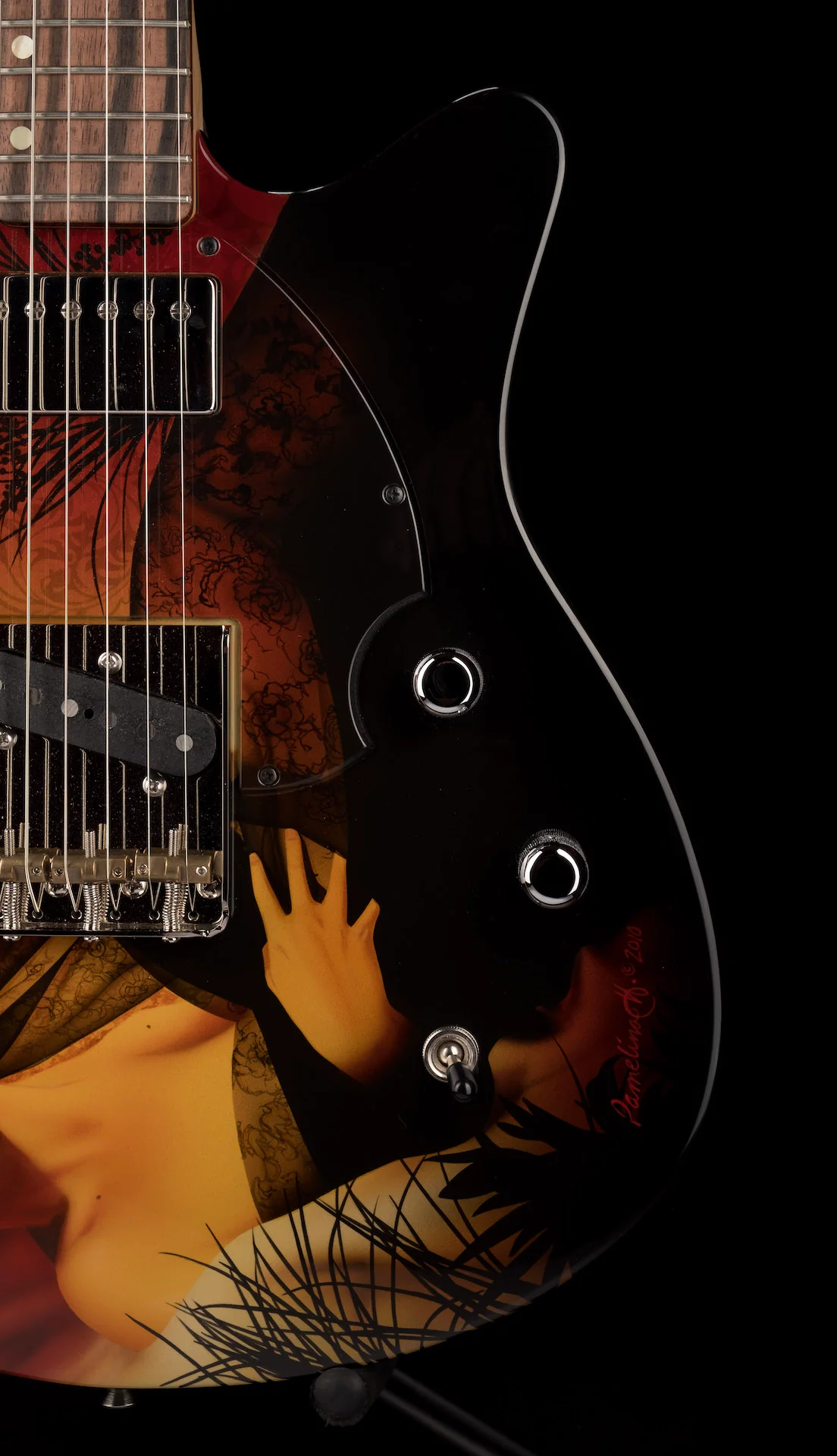John Page Guitars Just Marilyn Guitar with Painting - Pamelina H Collection - Image 11