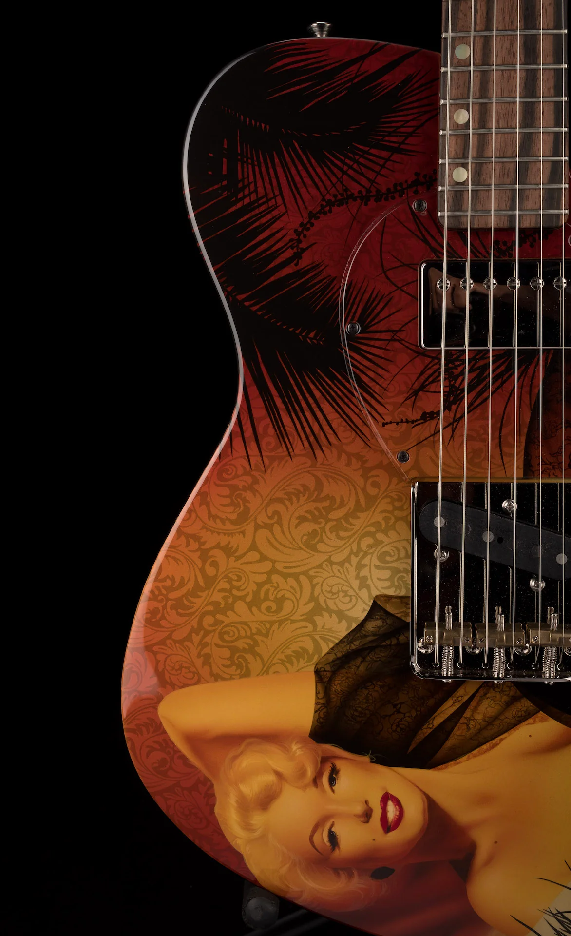 John Page Guitars Just Marilyn Guitar with Painting - Pamelina H Collection - Image 12