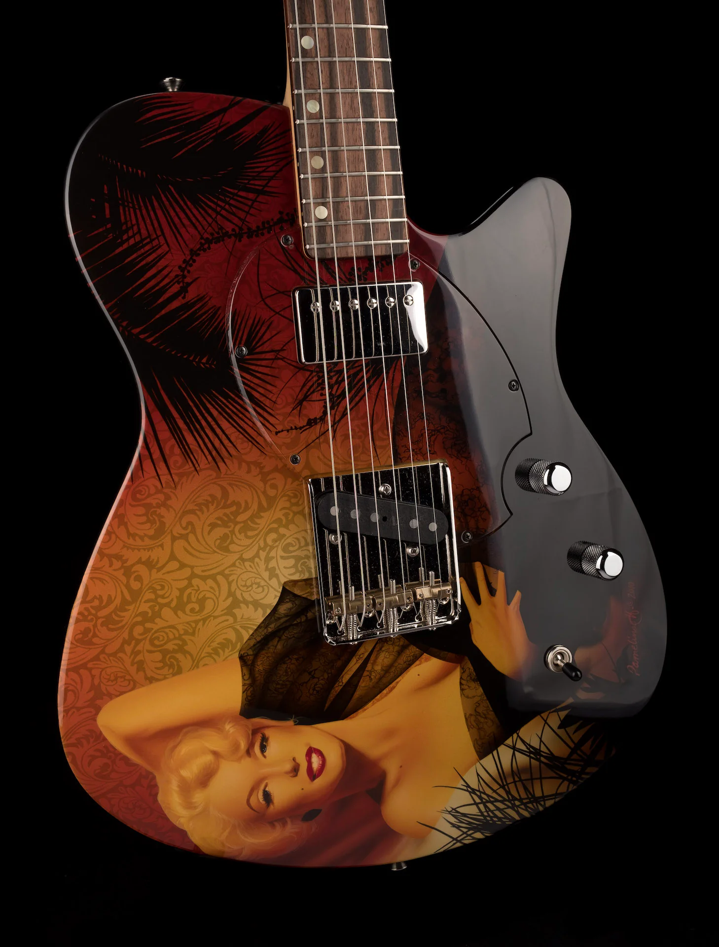 John Page Guitars Just Marilyn Guitar with Painting - Pamelina H Collection - Image 13
