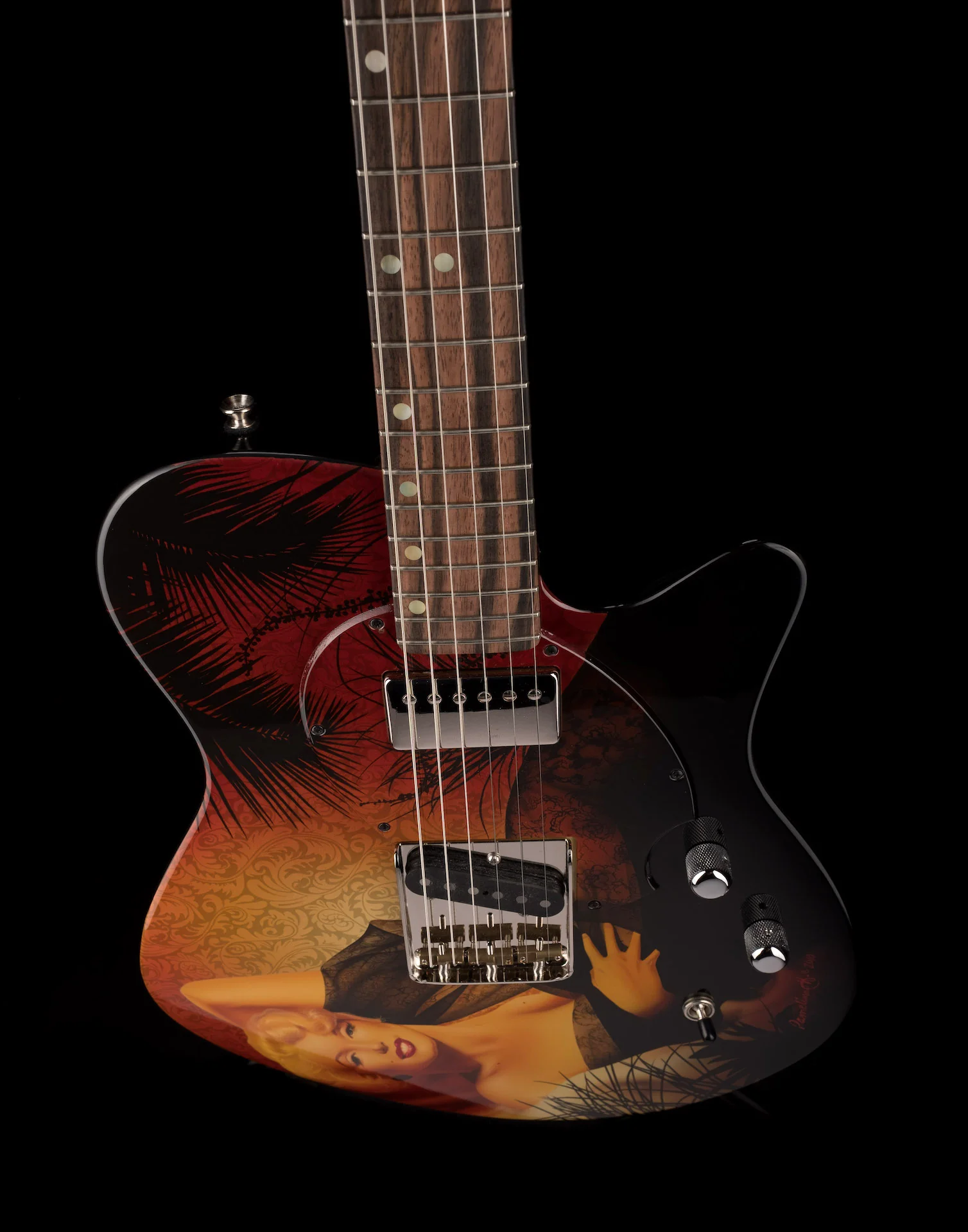 John Page Guitars Just Marilyn Guitar with Painting - Pamelina H Collection - Image 6