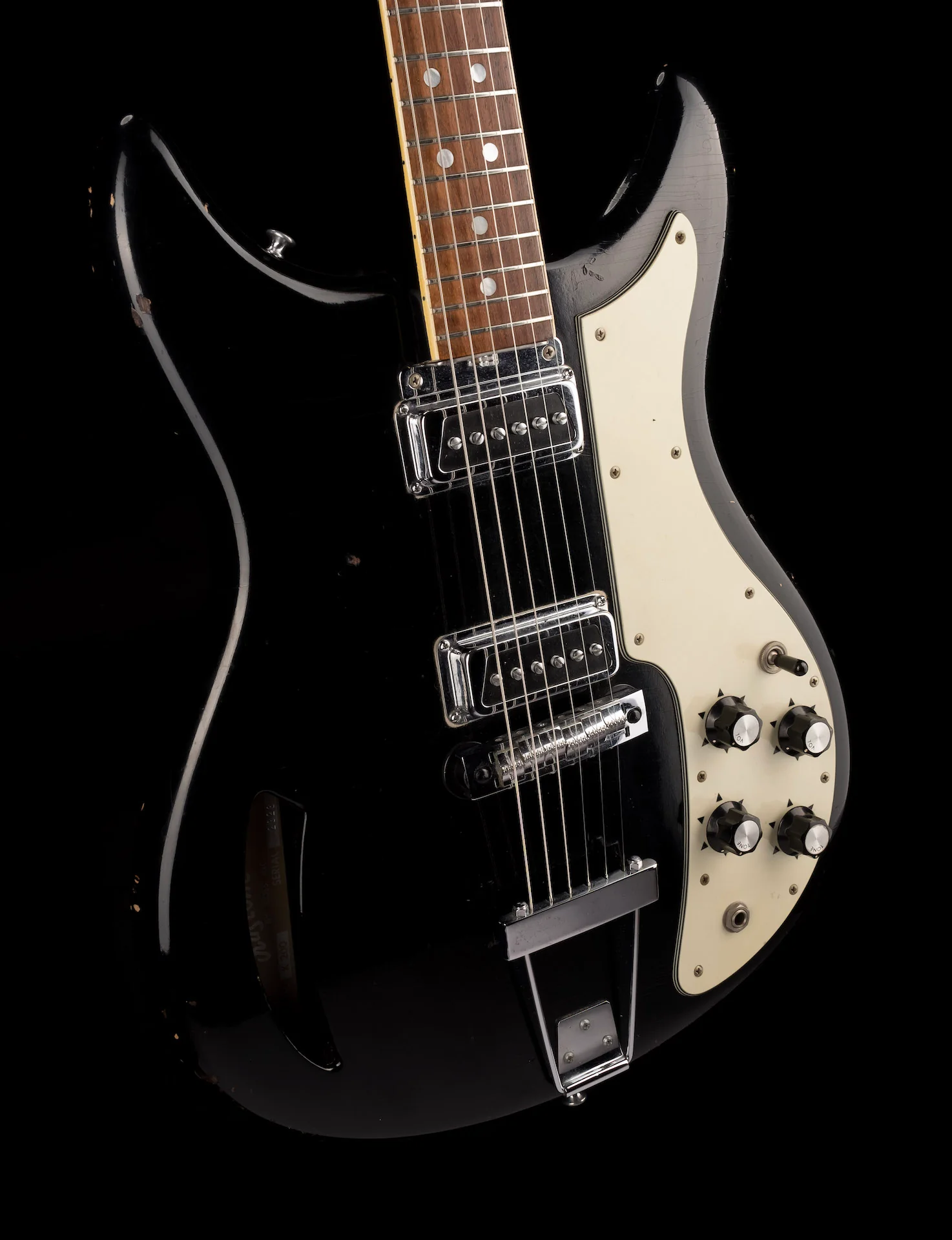 Vintage 1968 Kustom K-200B Black Electric Guitar With HSC - Image 10