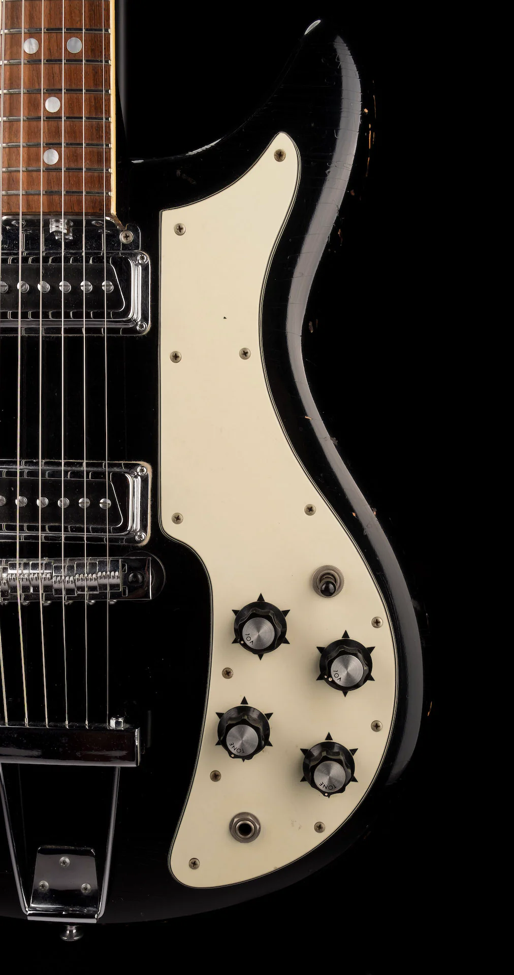 Vintage 1968 Kustom K-200B Black Electric Guitar With HSC - Image 9