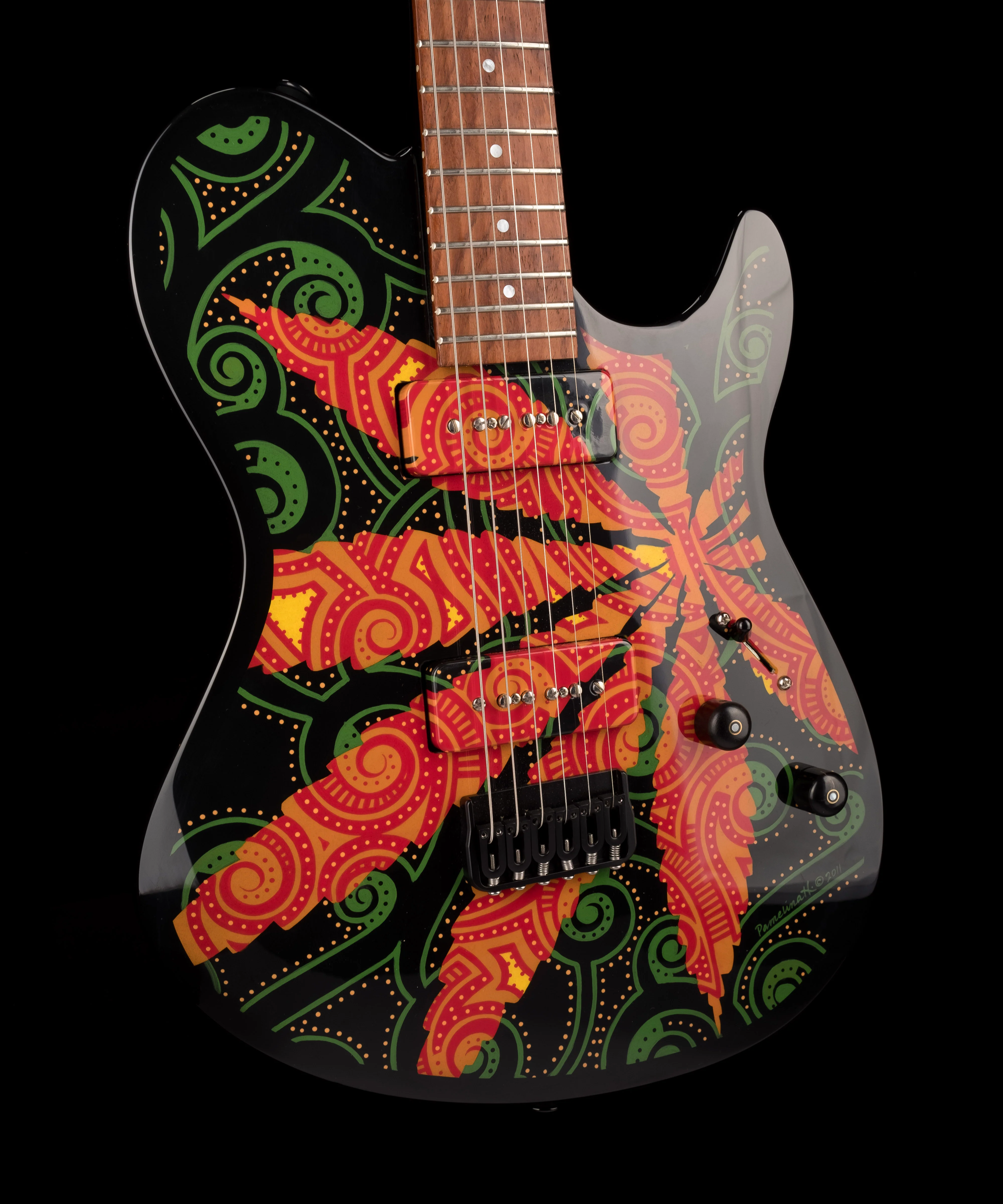 Lipe Guitars Sativa with Painting - Pamelina H Collection - Image 13
