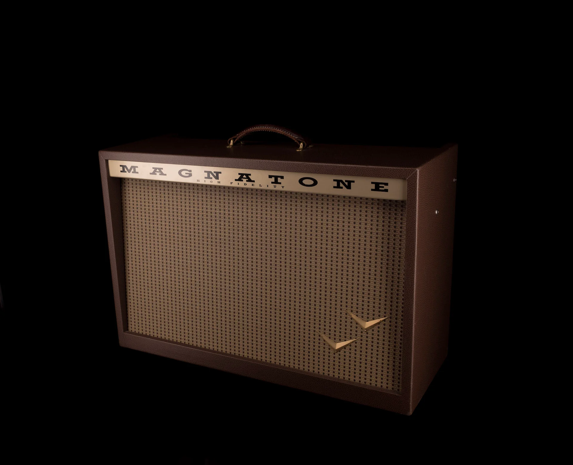 Pre Owned Magnatone Twilighter Stereo 2x12 Brown Guitar Amp Combo - Image 2