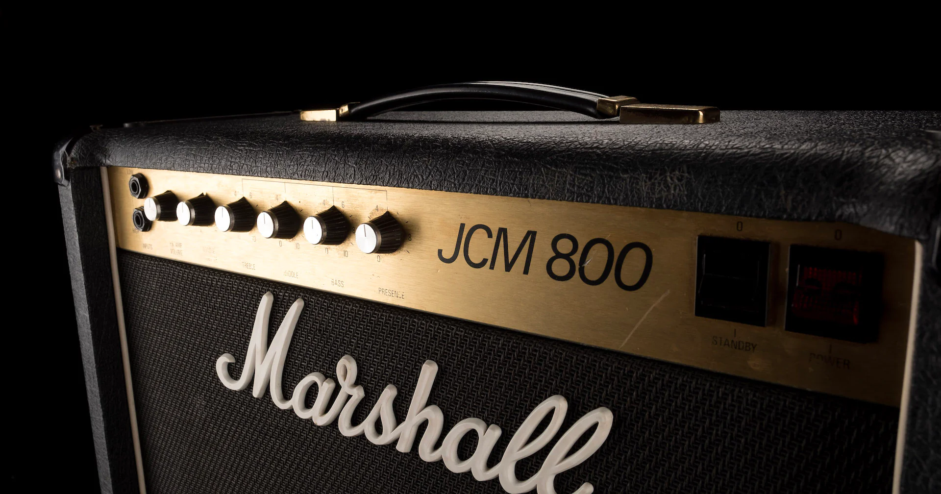 Vintage 1981 Marshall JCM 800(Model 4010) 1x12" 50-Watt Guitar Amp Combo and Cover - Image 3