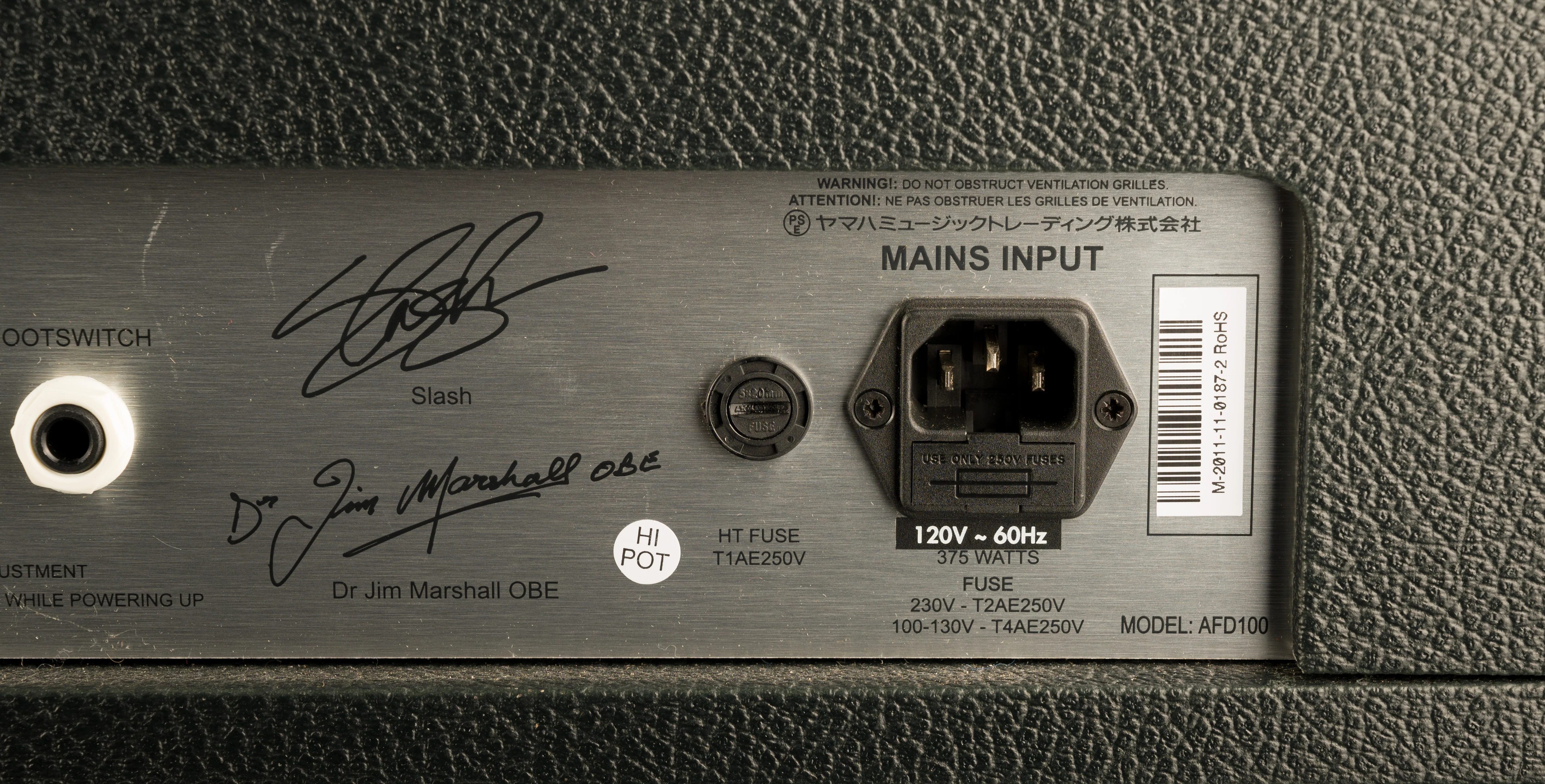 Pre Owned 2011 Marshall AFD100 Slash Signature Guitar Amp Head - Image 10