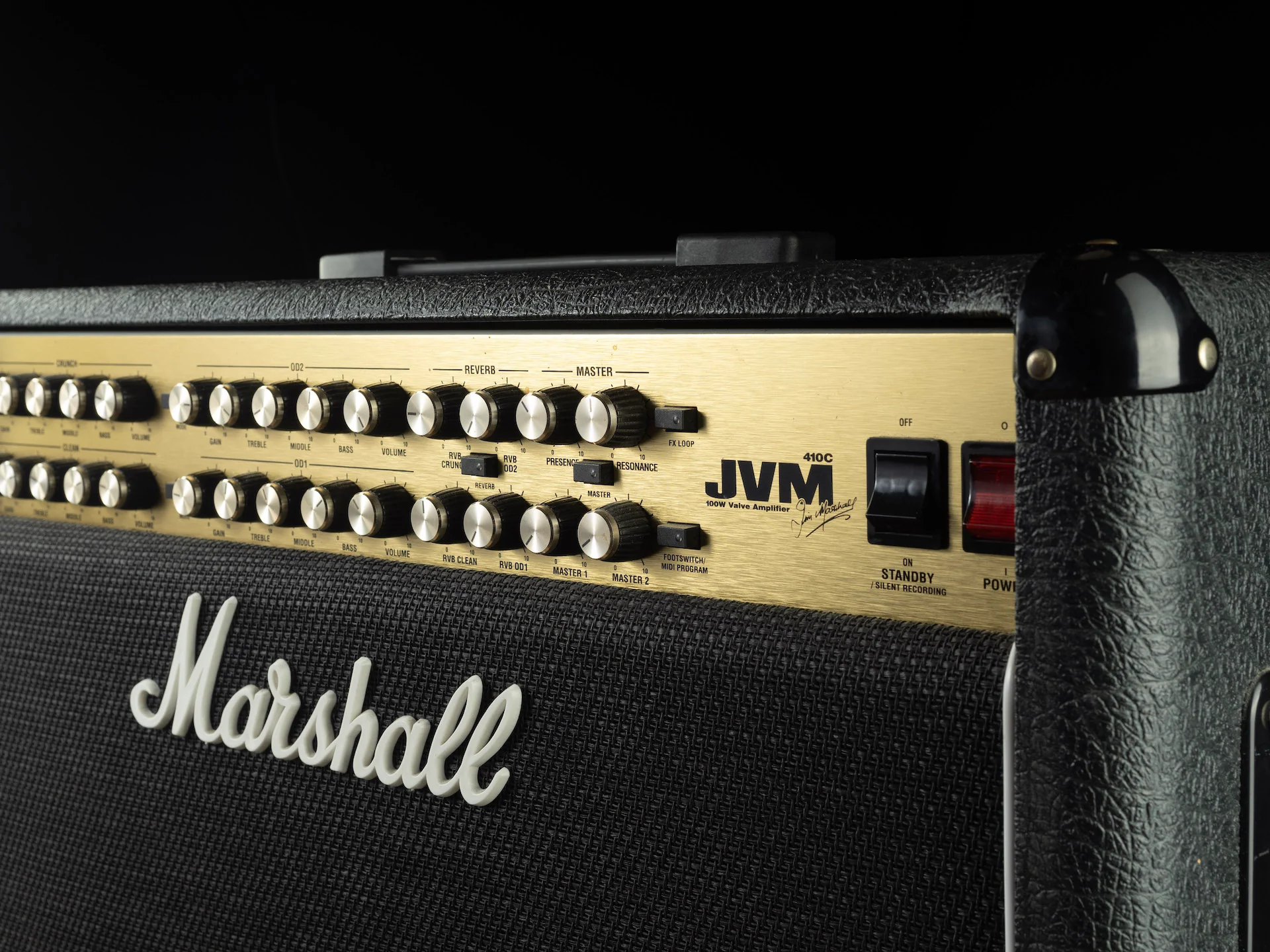 Pre Owned Marshall JVM 410C Black 2x12" Guitar Amp Combo - Image 2