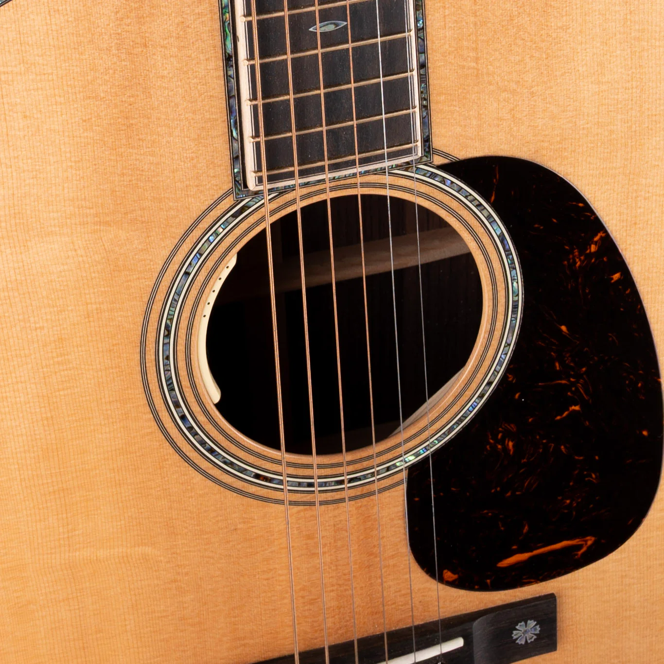 Pre Owned 2025 Martin D-42 Modern Deluxe Acoustic Electric Guitar Natural With OHSC - Image 4