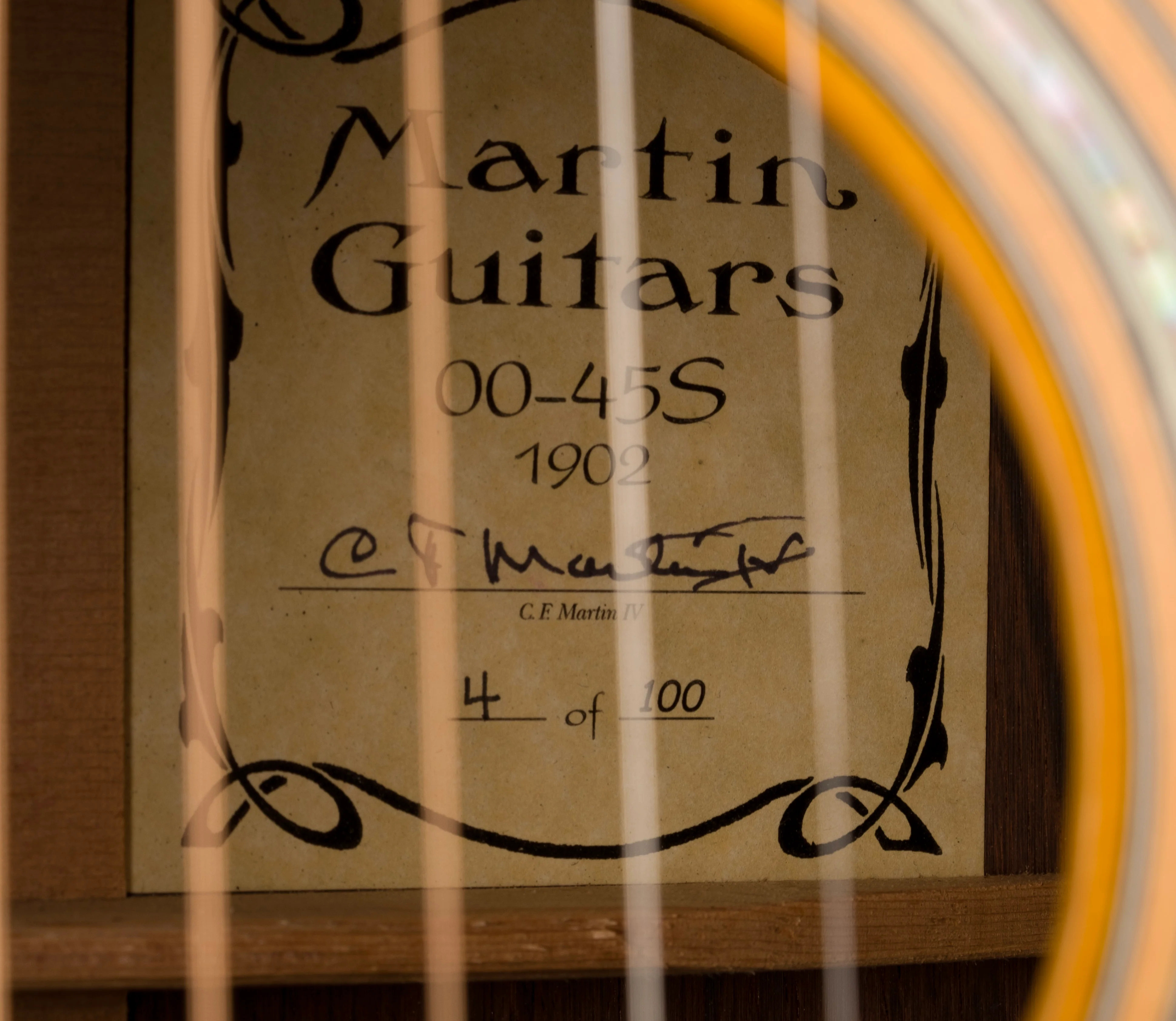 Pre-Owned Martin Limited Edition 00-45S 1902 Brazilian Rosewood Acoustic Guitar with Original Cases - Image 11