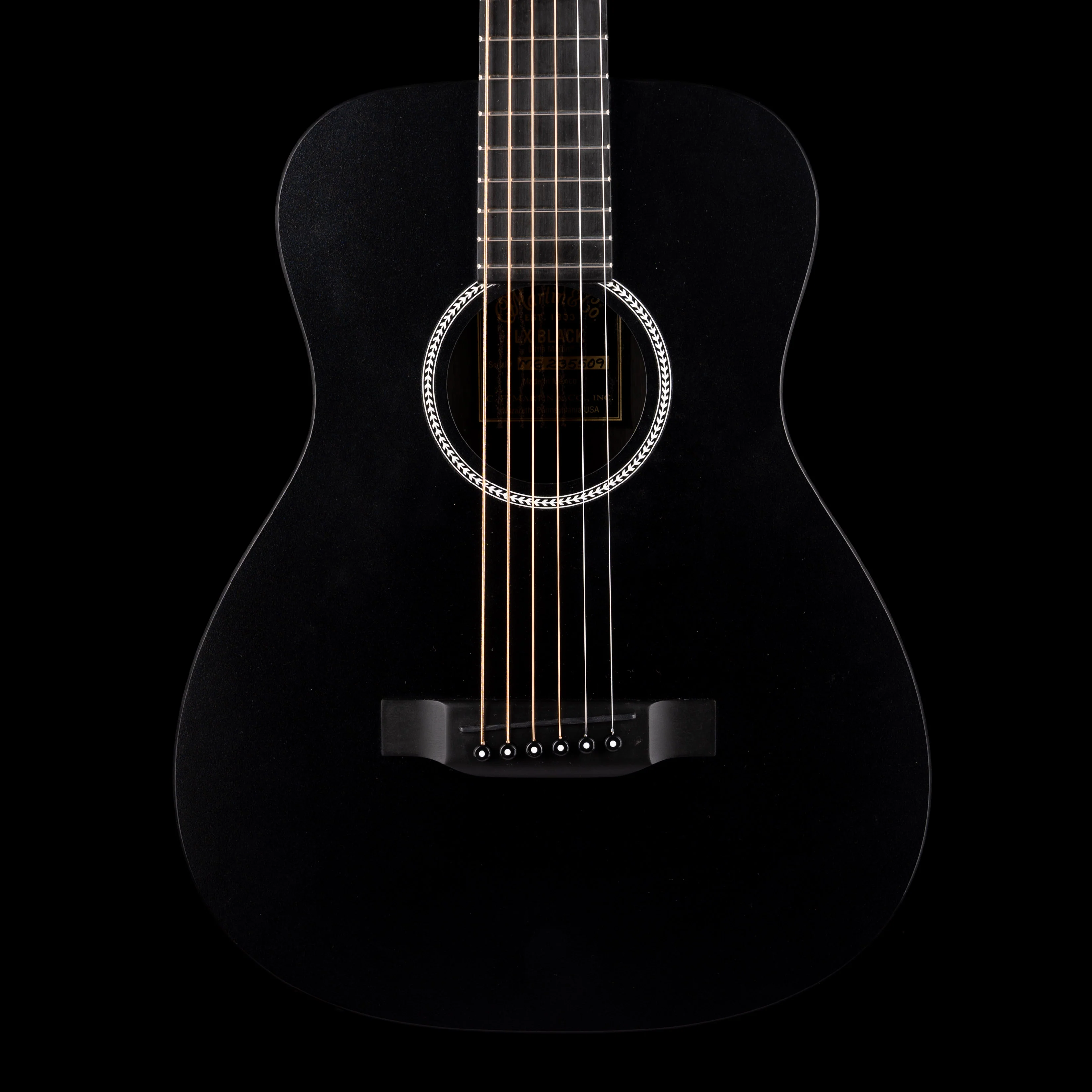 Pre Owned Martin LX Black Little Travel Acoustic Guitar With Gig Bag