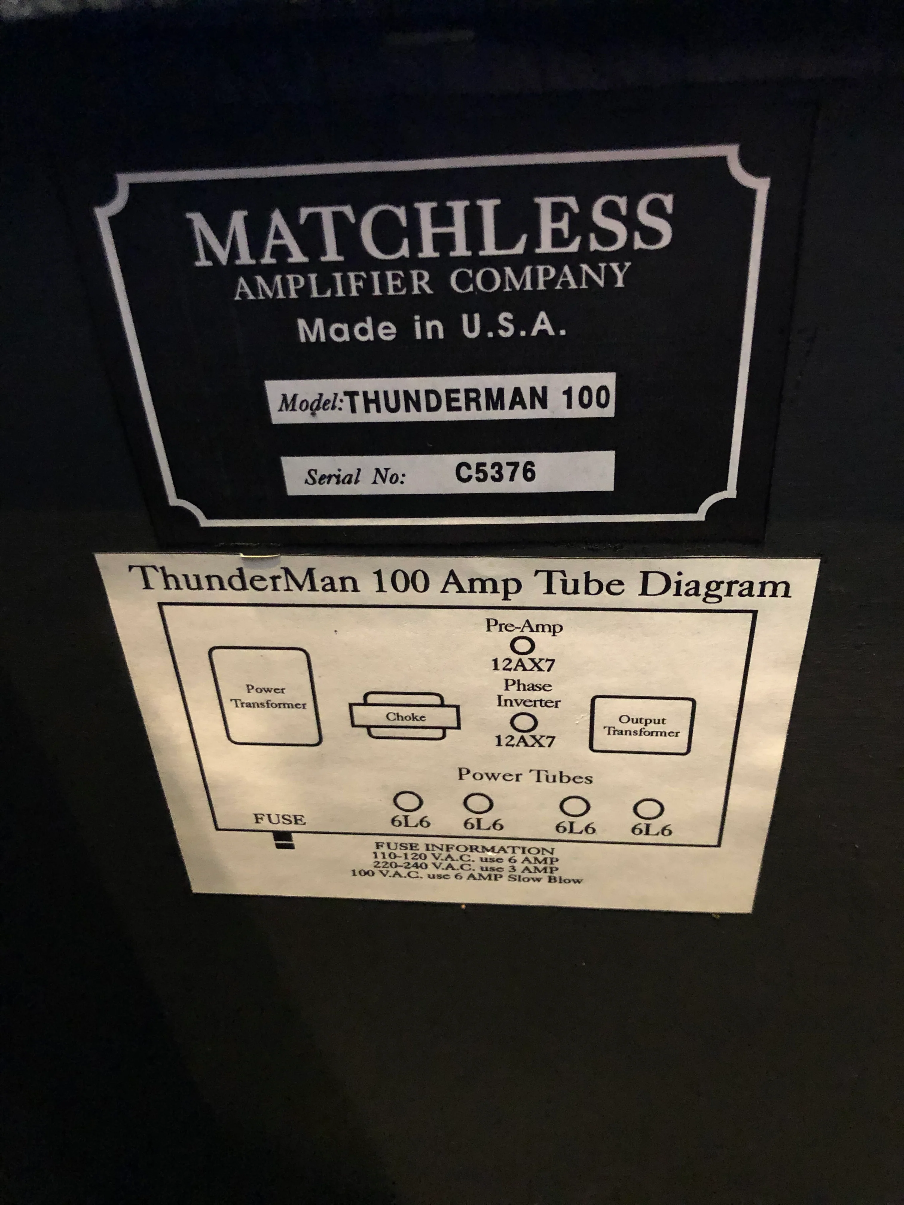 Pre Owned Matchless Thunderman 100 Bass Amp - Image 19