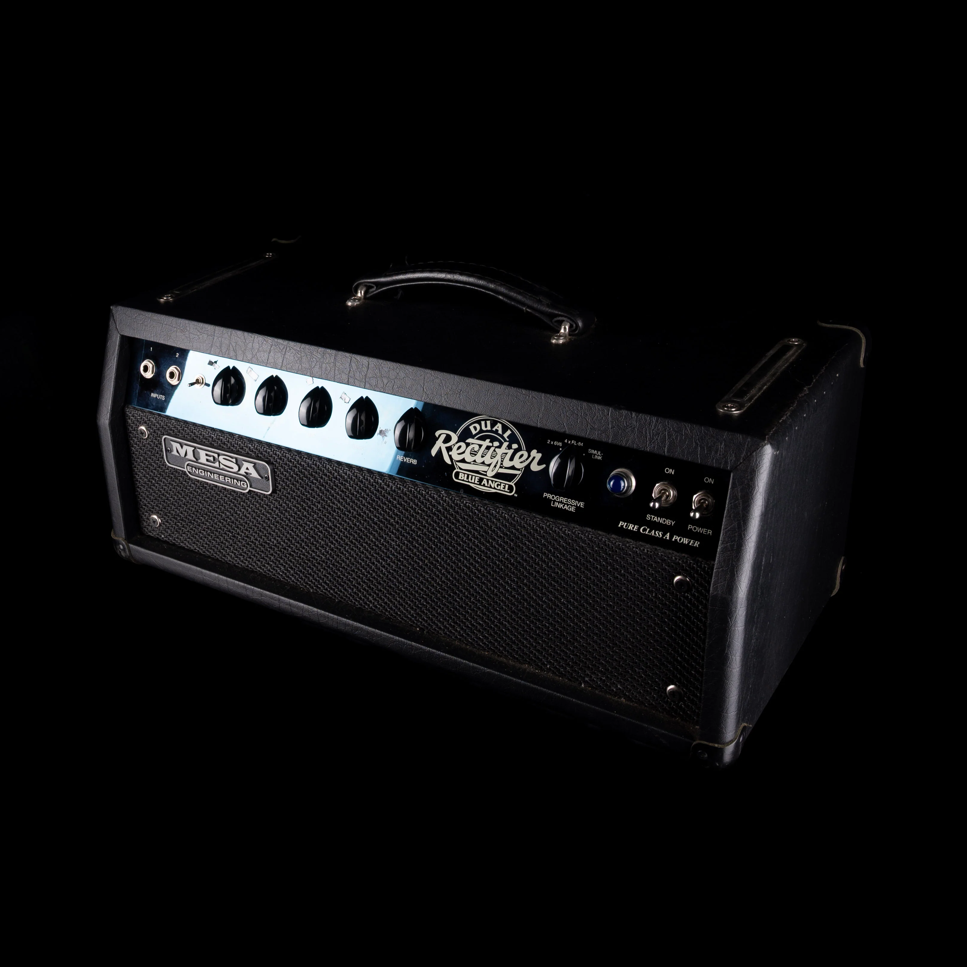 Pre-Owned Mesa-Boogie Dual Rectifier Blue Angel 18/33/38 Class A Guitar Amp Head Black With Cover - Image 2
