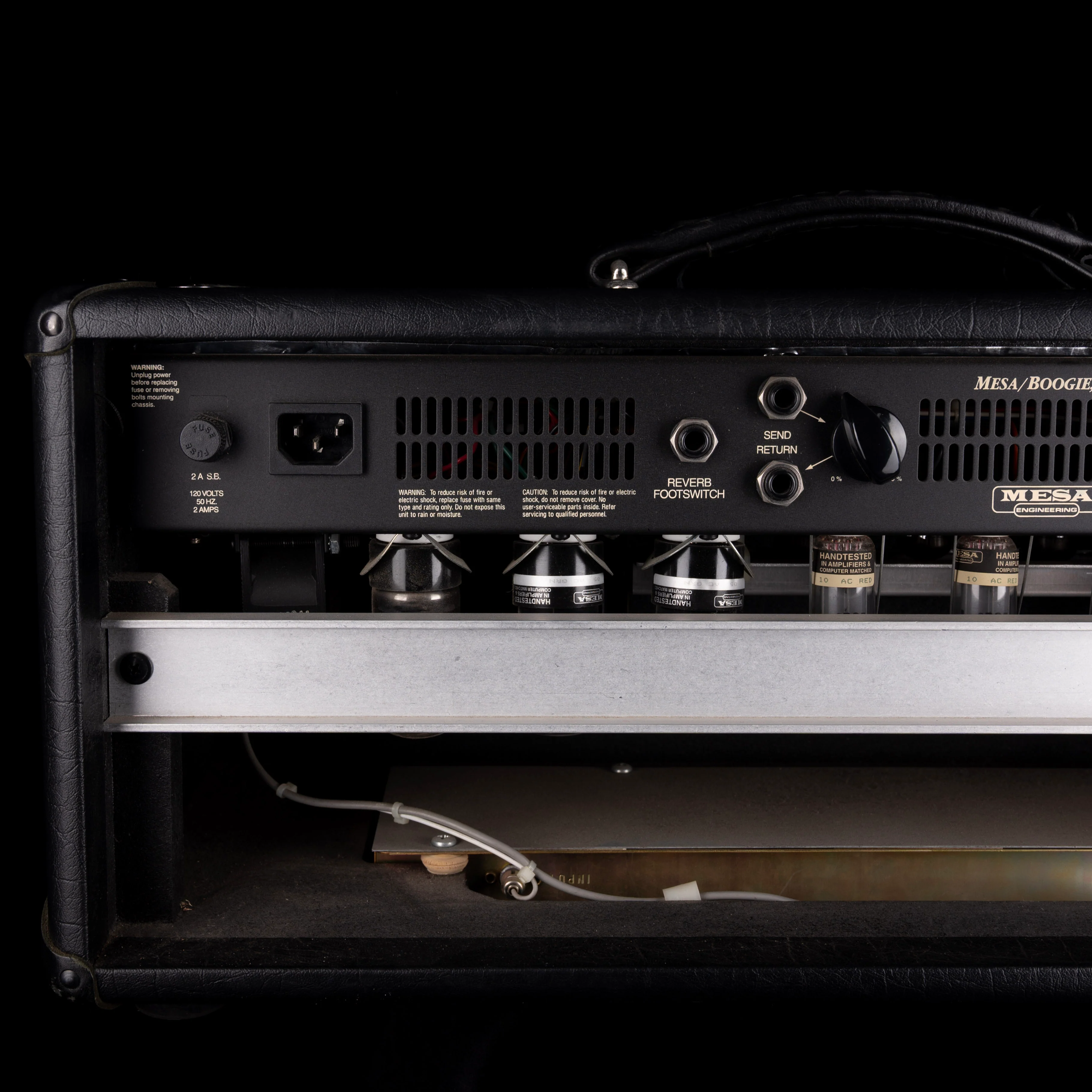 Pre-Owned Mesa-Boogie Dual Rectifier Blue Angel 18/33/38 Class A Guitar Amp Head Black With Cover - Image 9