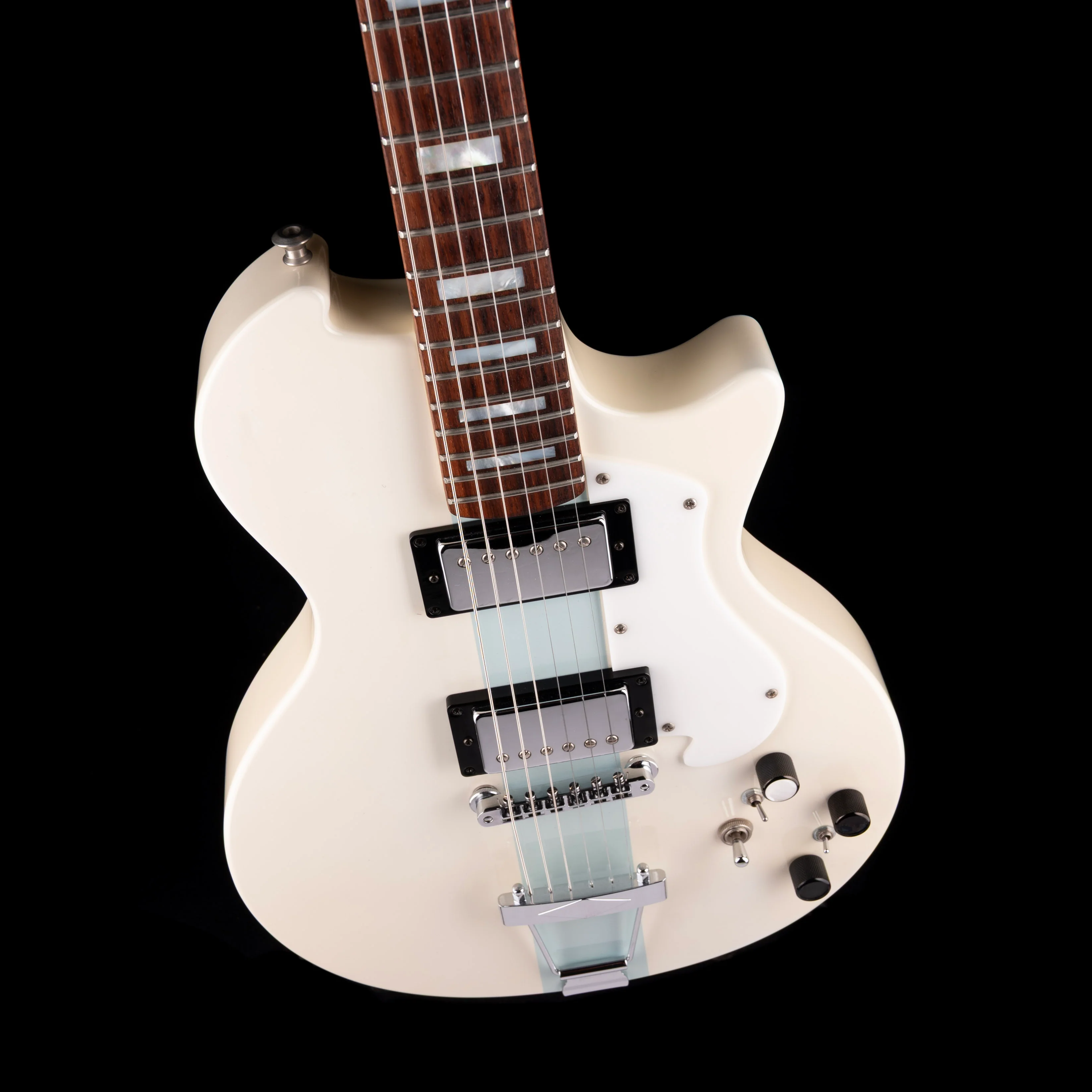 Pre-Owned Moniker Rival Electric Guitar White With Gig Bag - Image 3