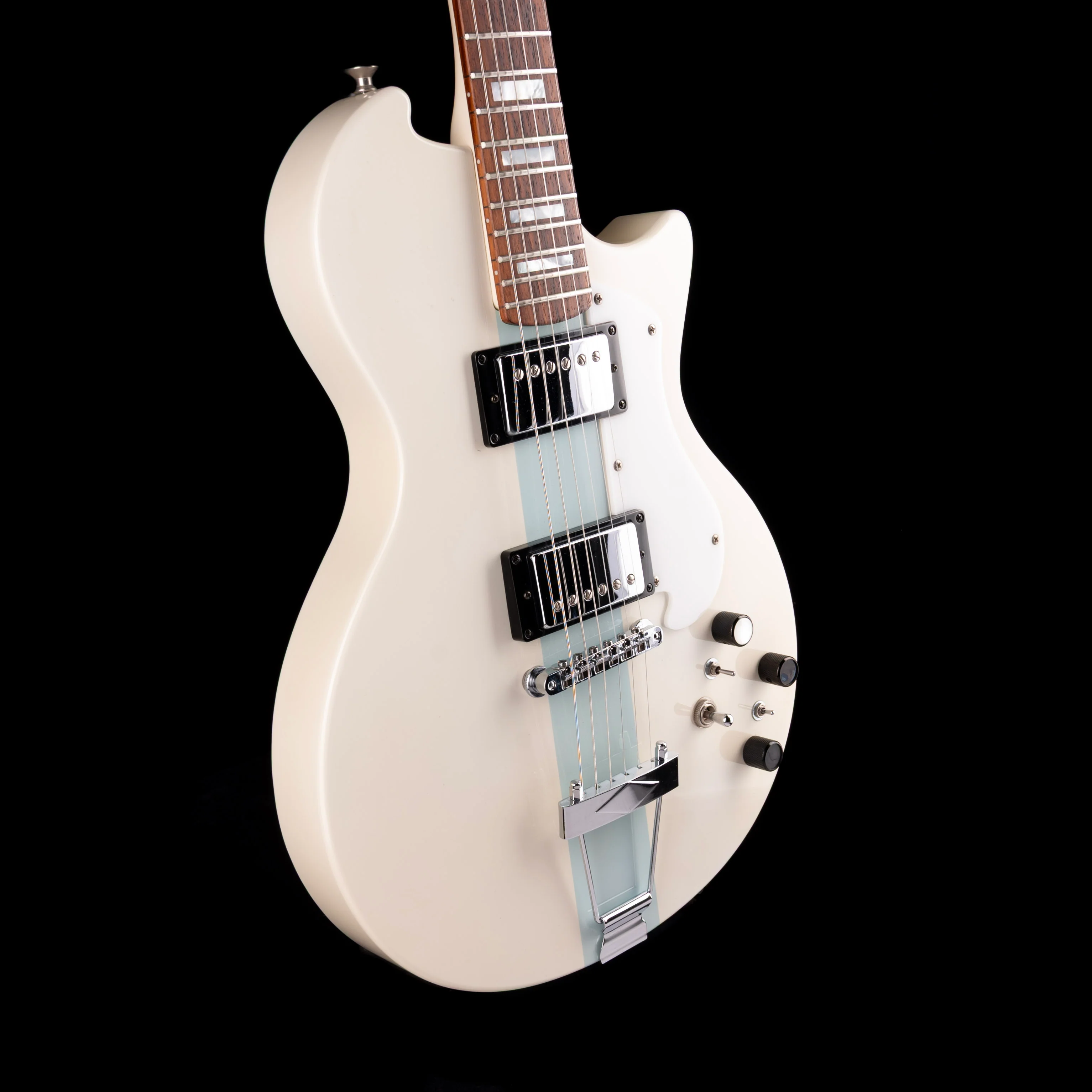Pre-Owned Moniker Rival Electric Guitar White With Gig Bag - Image 5