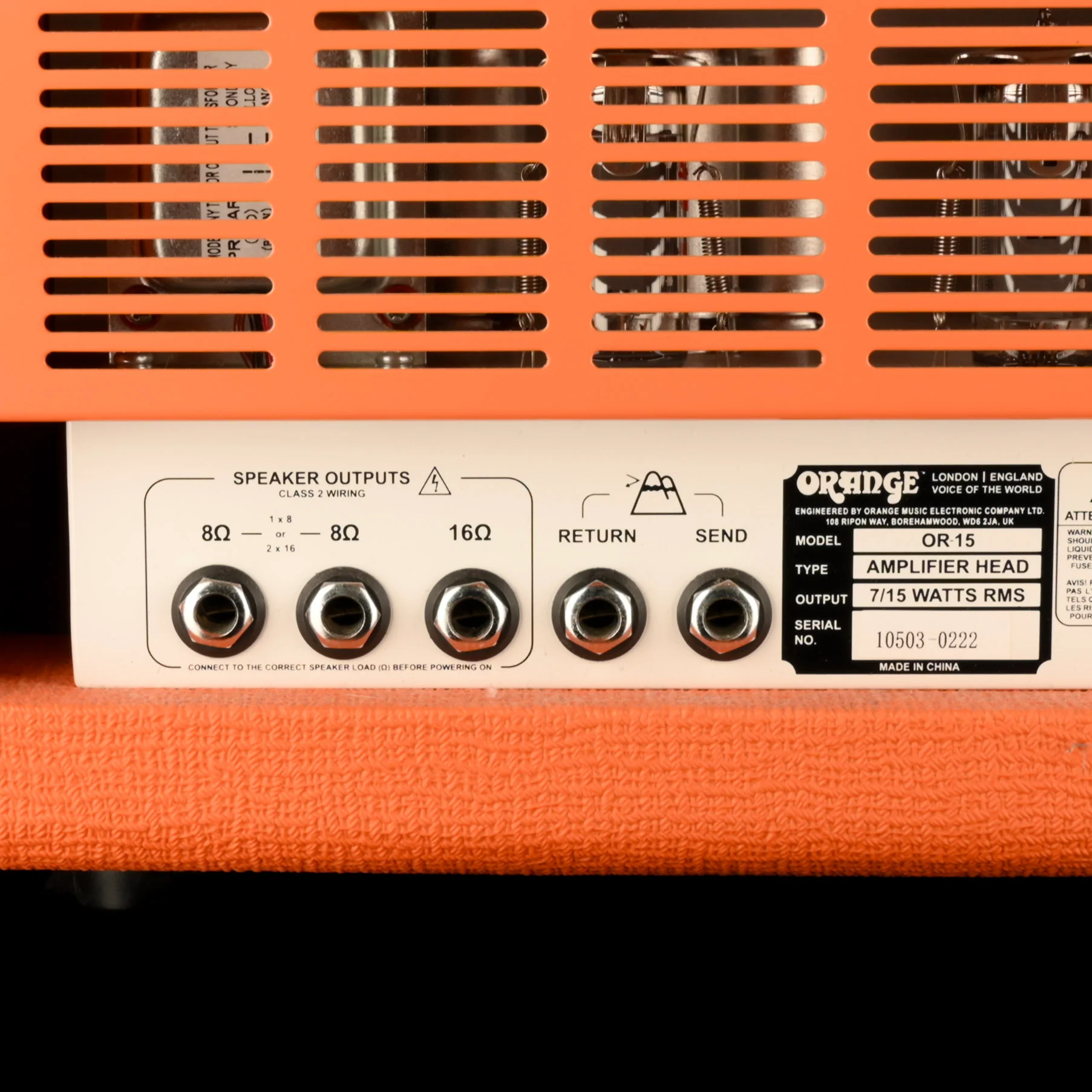 Pre Owned Orange OR-15 Guitar Amp Head And PPC 112 Guitar Amp Cab - Image 8