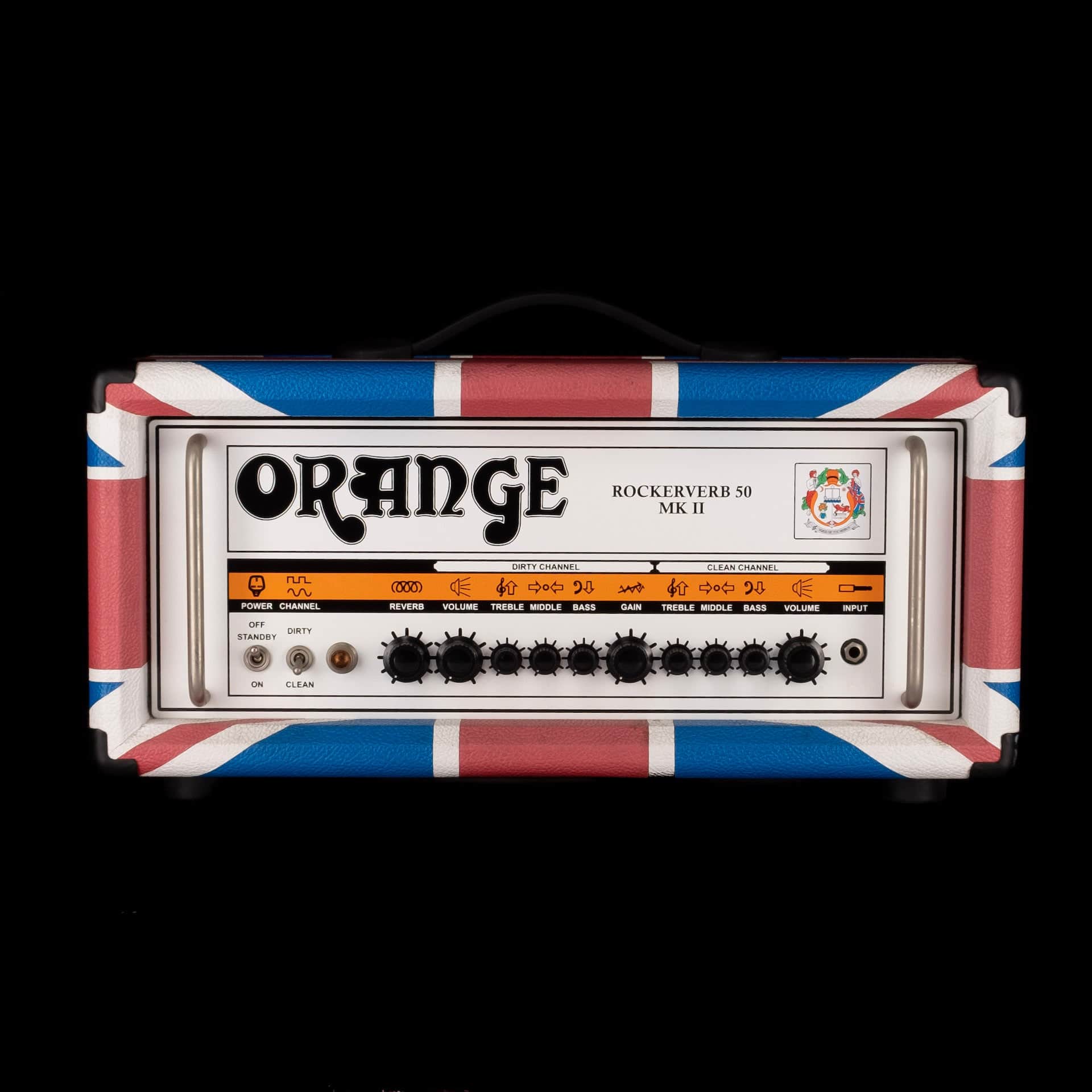 Pre-Owned Limited Edition of 25 Orange Limited Edition Union Jack Rockerverb 50 MKII / 2x12 Cab Set - Image 3