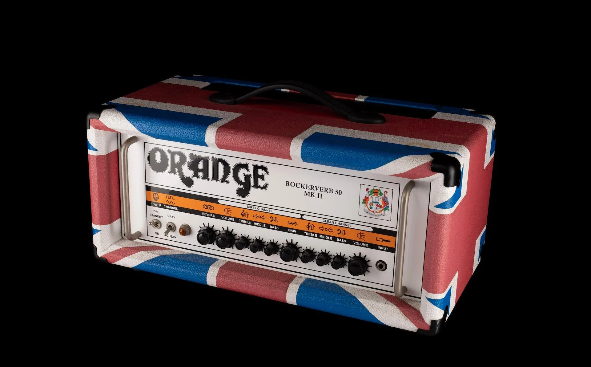 Pre-Owned Limited Edition of 25 Orange Limited Edition Union Jack Rockerverb 50 MKII / 2x12 Cab Set - Image 4