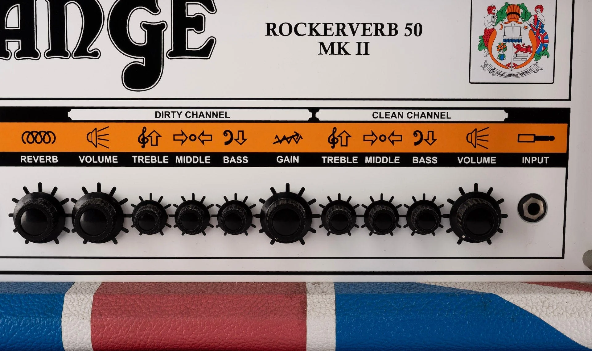 Pre-Owned Limited Edition of 25 Orange Limited Edition Union Jack Rockerverb 50 MKII / 2x12 Cab Set - Image 6