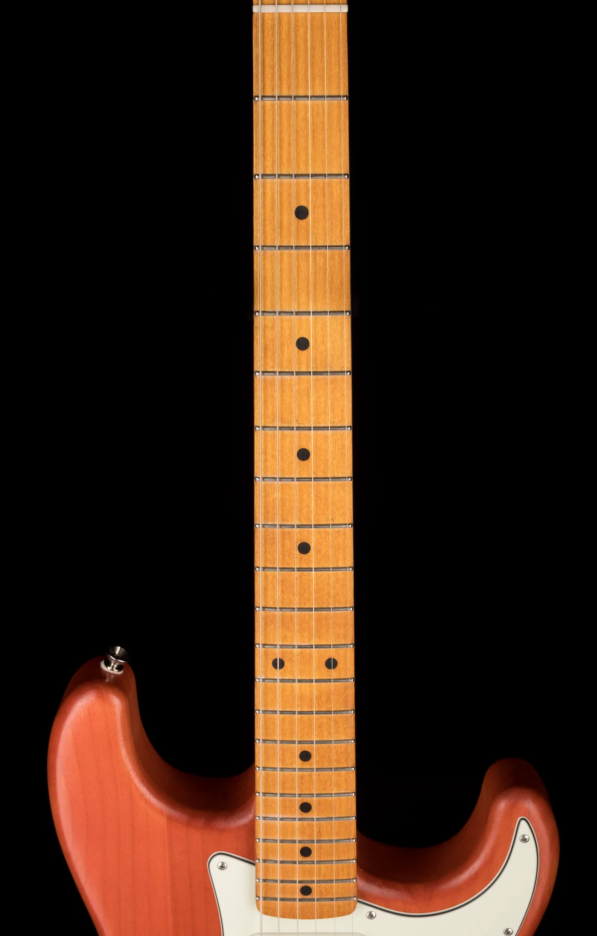 Pre Owned Partscaster S-Style HSS Satin Body W/ Maple Neck Guitar With HSC - Image 12