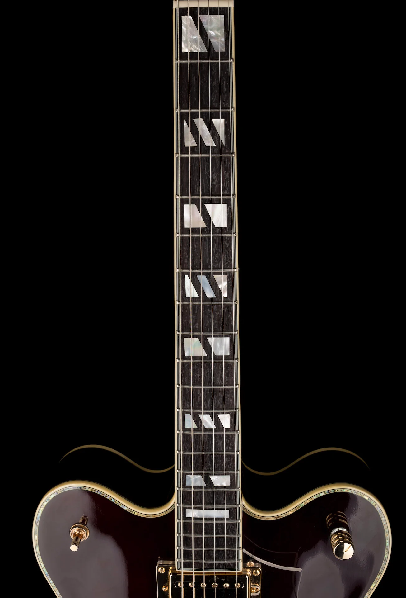 Pre Owned Peerless Tonemaster Custom Burgundy Semi-Hollow Body Electric Guitar With Gig Bag - Image 12