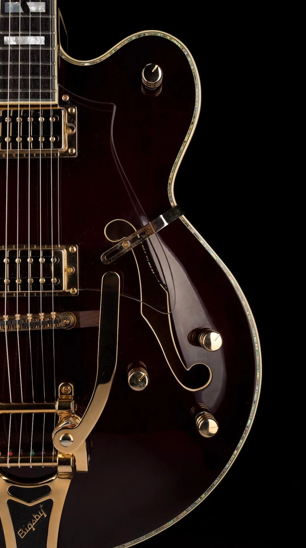 Pre Owned Peerless Tonemaster Custom Burgundy Semi-Hollow Body Electric Guitar With Gig Bag - Image 9