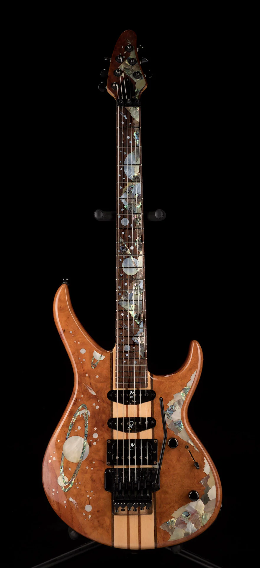 Pre Owned Planets HSS With Floyd Rose Brown Electric Guitar With Case - Image 2
