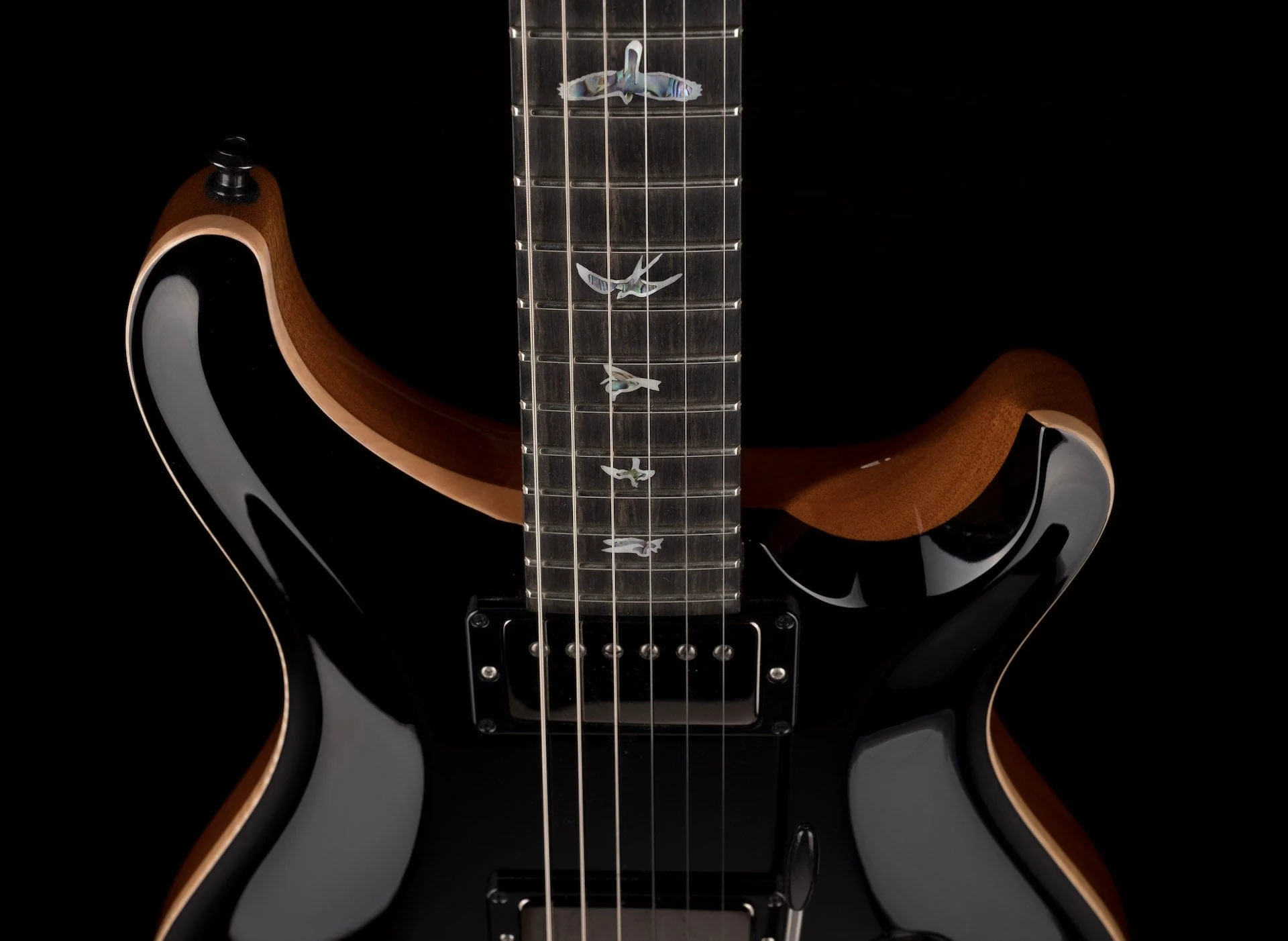 Pre-Owned PRS 2022 Wood Library DGT Torrefied Maple Neck Black With OHSC - Image 3