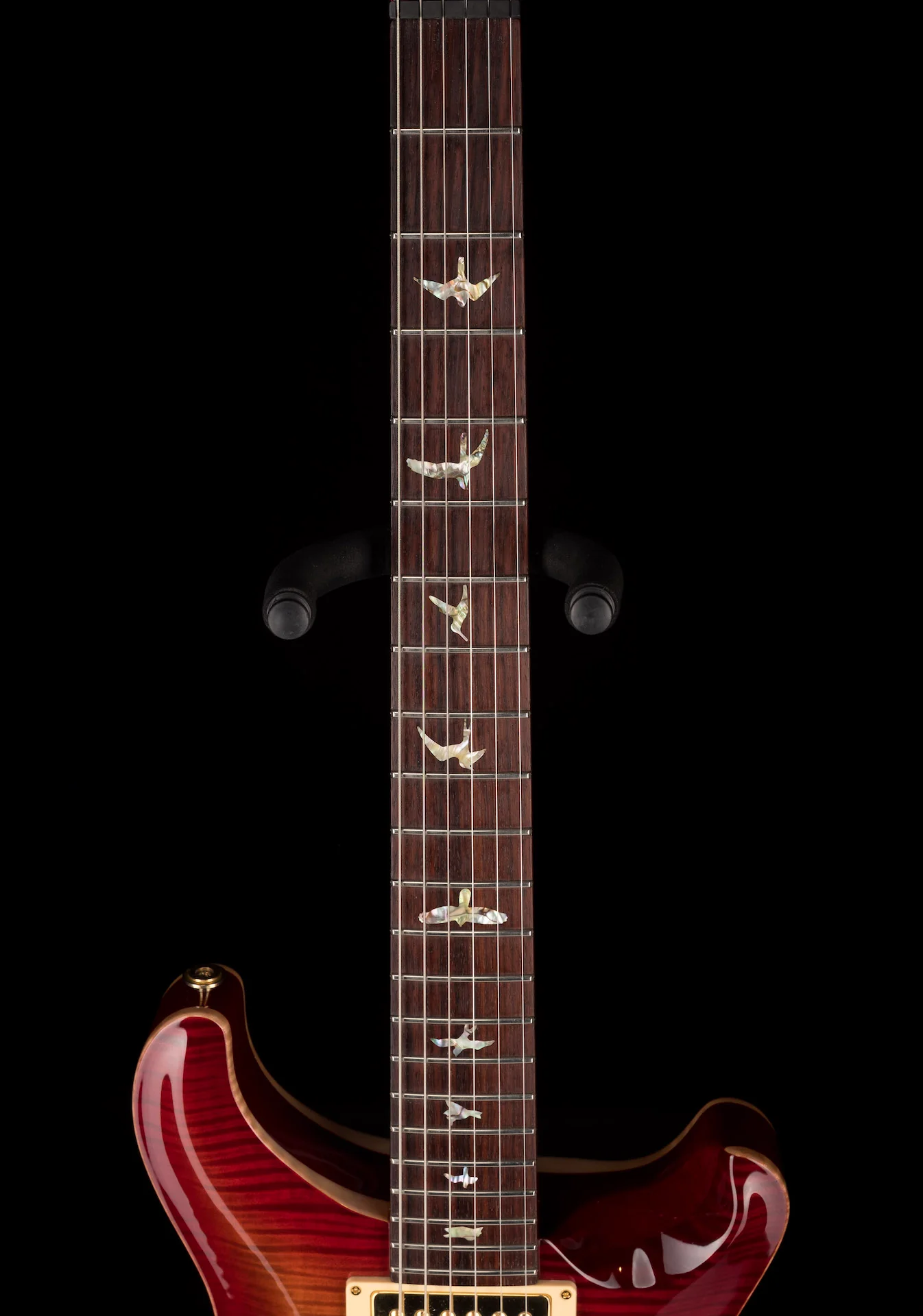 Pre Owned PRS Core McCarty Hollowbody II Piezo 10 Top Dark Cherry Sunburst Electric Guitar With Case - Image 12