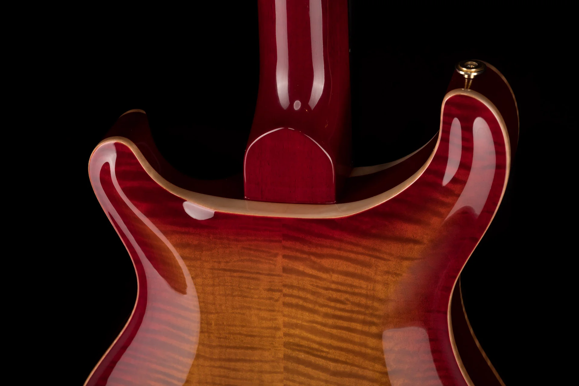Pre Owned PRS Core McCarty Hollowbody II Piezo 10 Top Dark Cherry Sunburst Electric Guitar With Case - Image 16