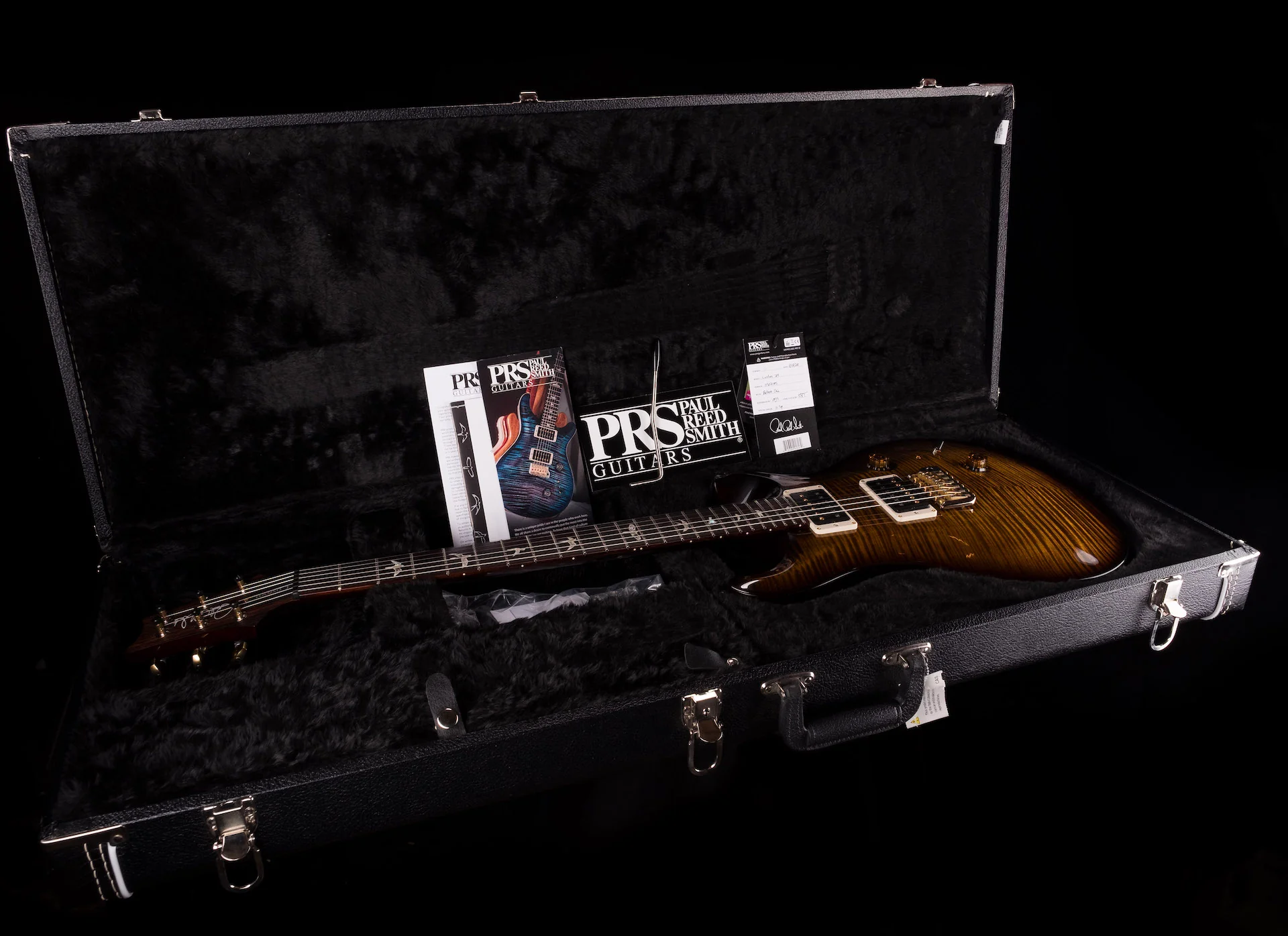 Pre Owned PRS Custom 24 10-Top Black Gold Burst With OHSC - Image 15
