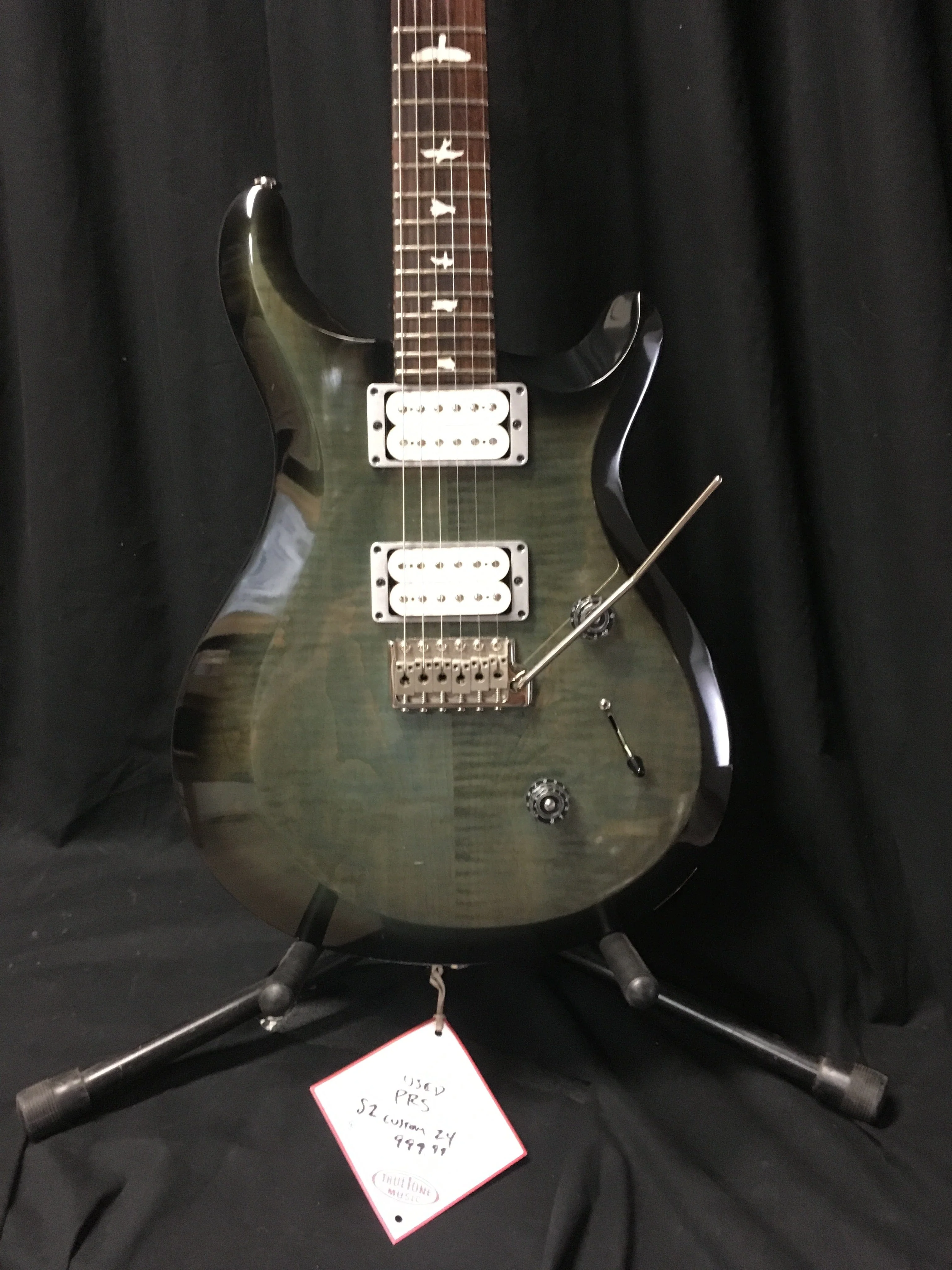 Used PRS S2 Custom 24 Moss Greenburst With Bag - Image 2