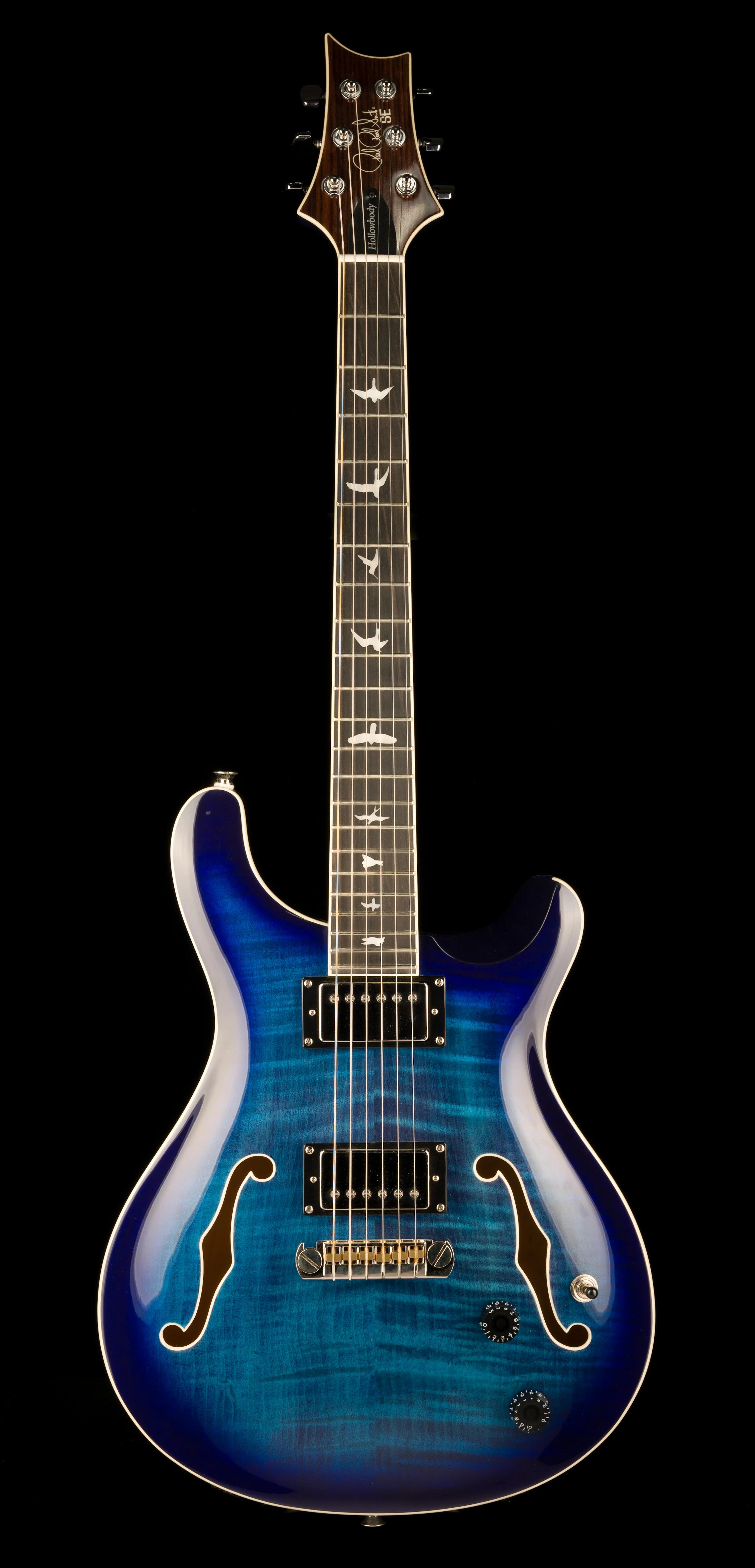 Pre Owned PRS SE Hollowbody II Faded Blue Burst With Case - Image 2