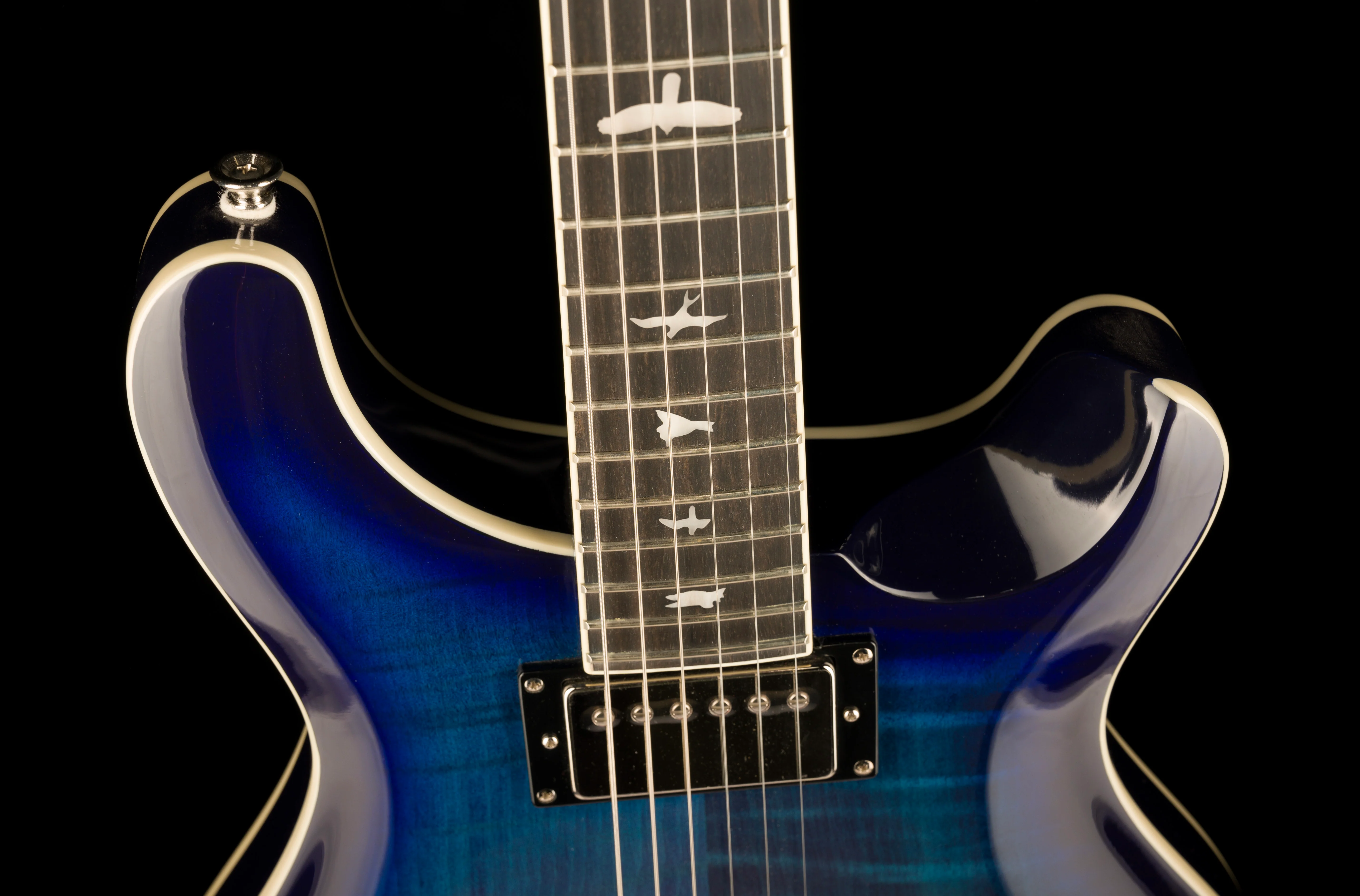 Pre Owned PRS SE Hollowbody II Faded Blue Burst With Case - Image 3
