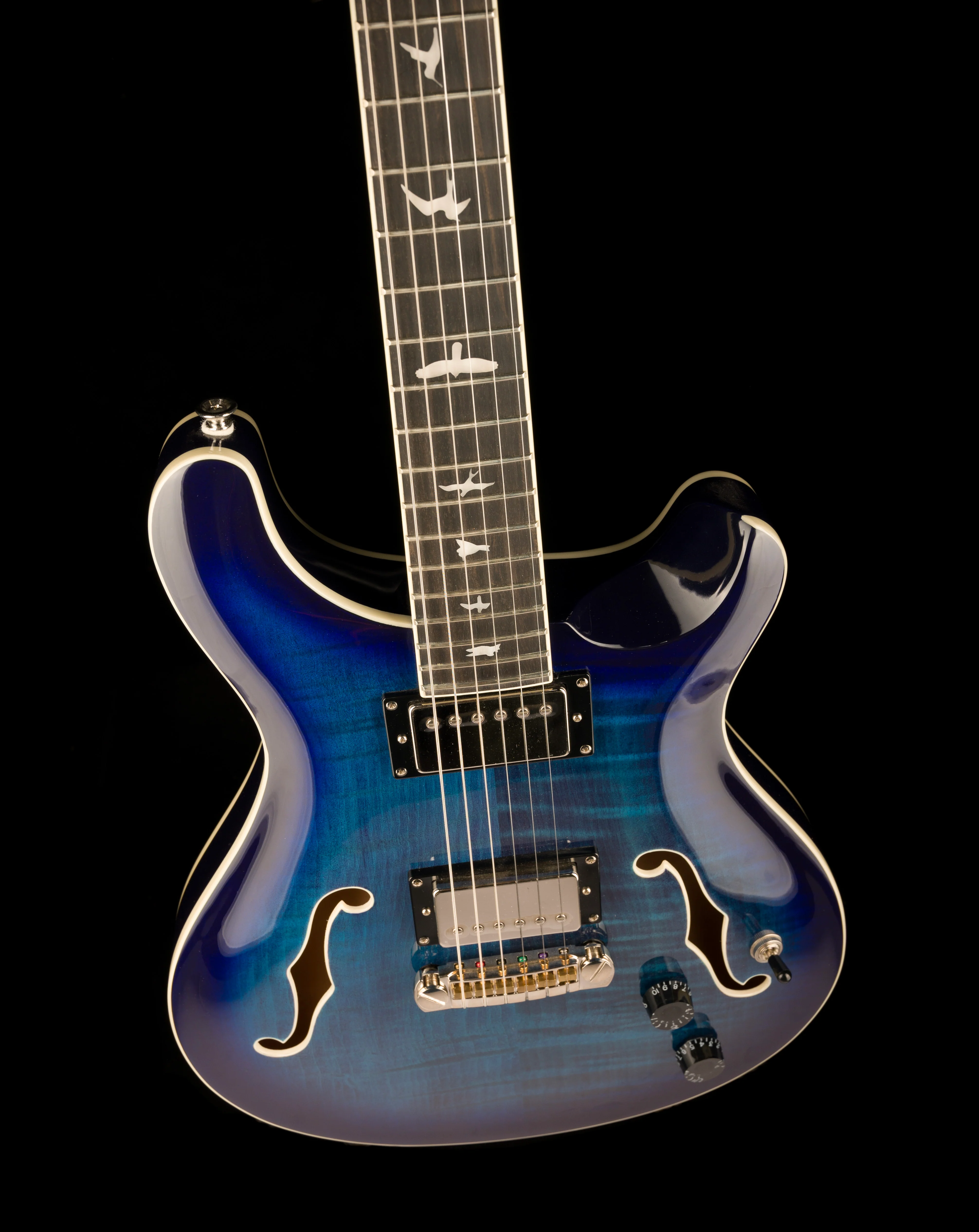 Pre Owned PRS SE Hollowbody II Faded Blue Burst With Case - Image 4