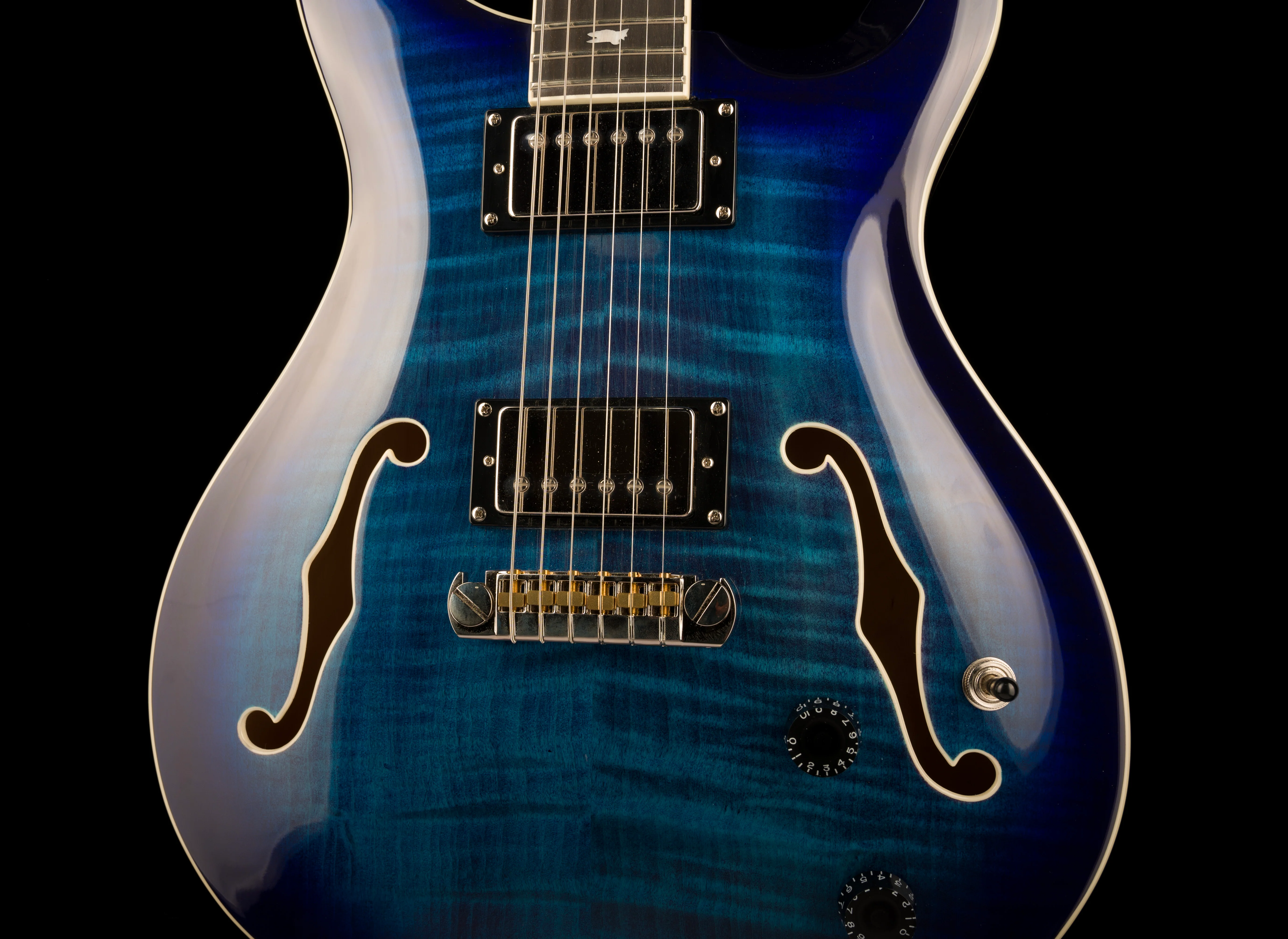Pre Owned PRS SE Hollowbody II Faded Blue Burst With Case - Image 6
