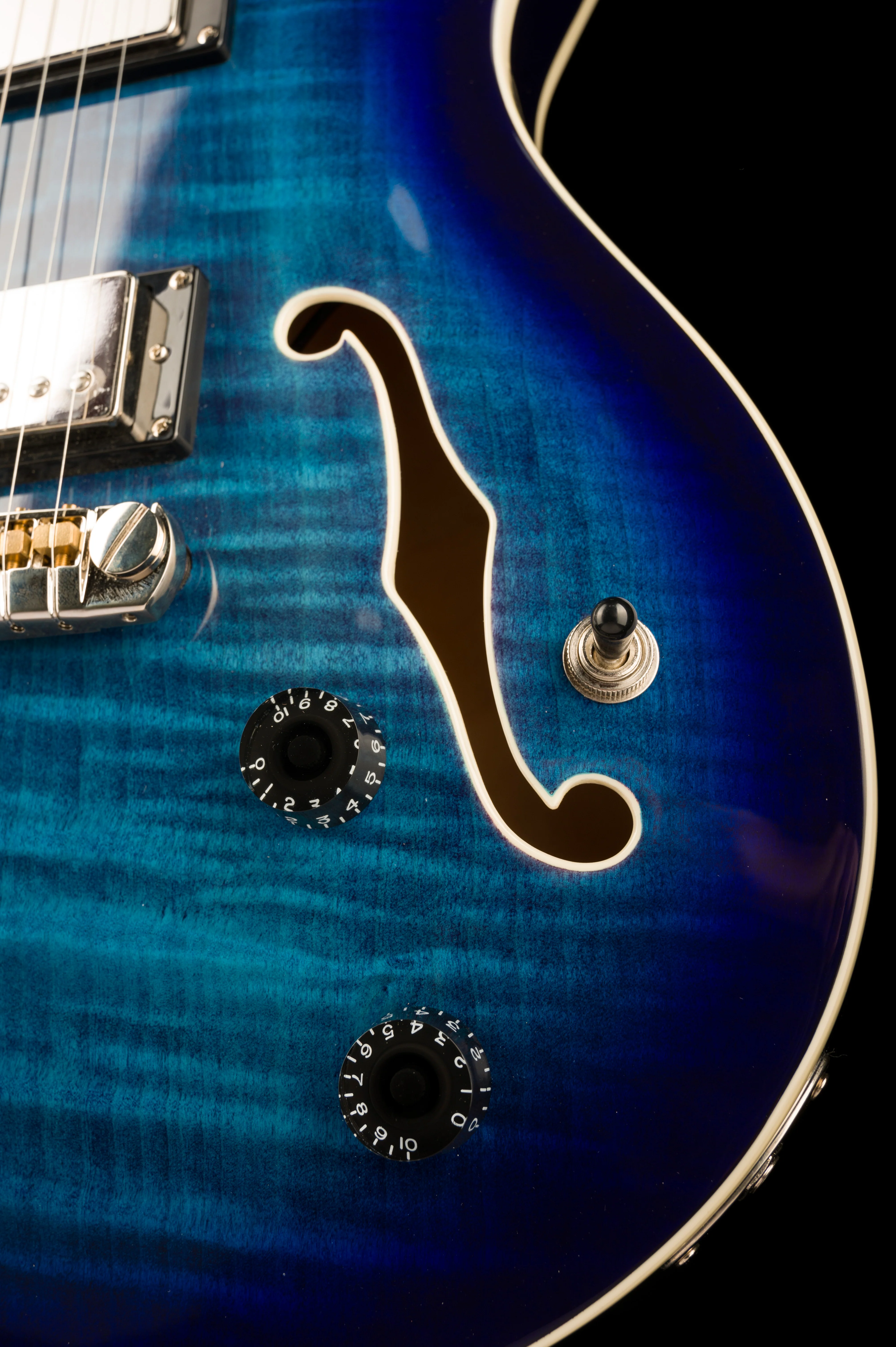Pre Owned PRS SE Hollowbody II Faded Blue Burst With Case - Image 8