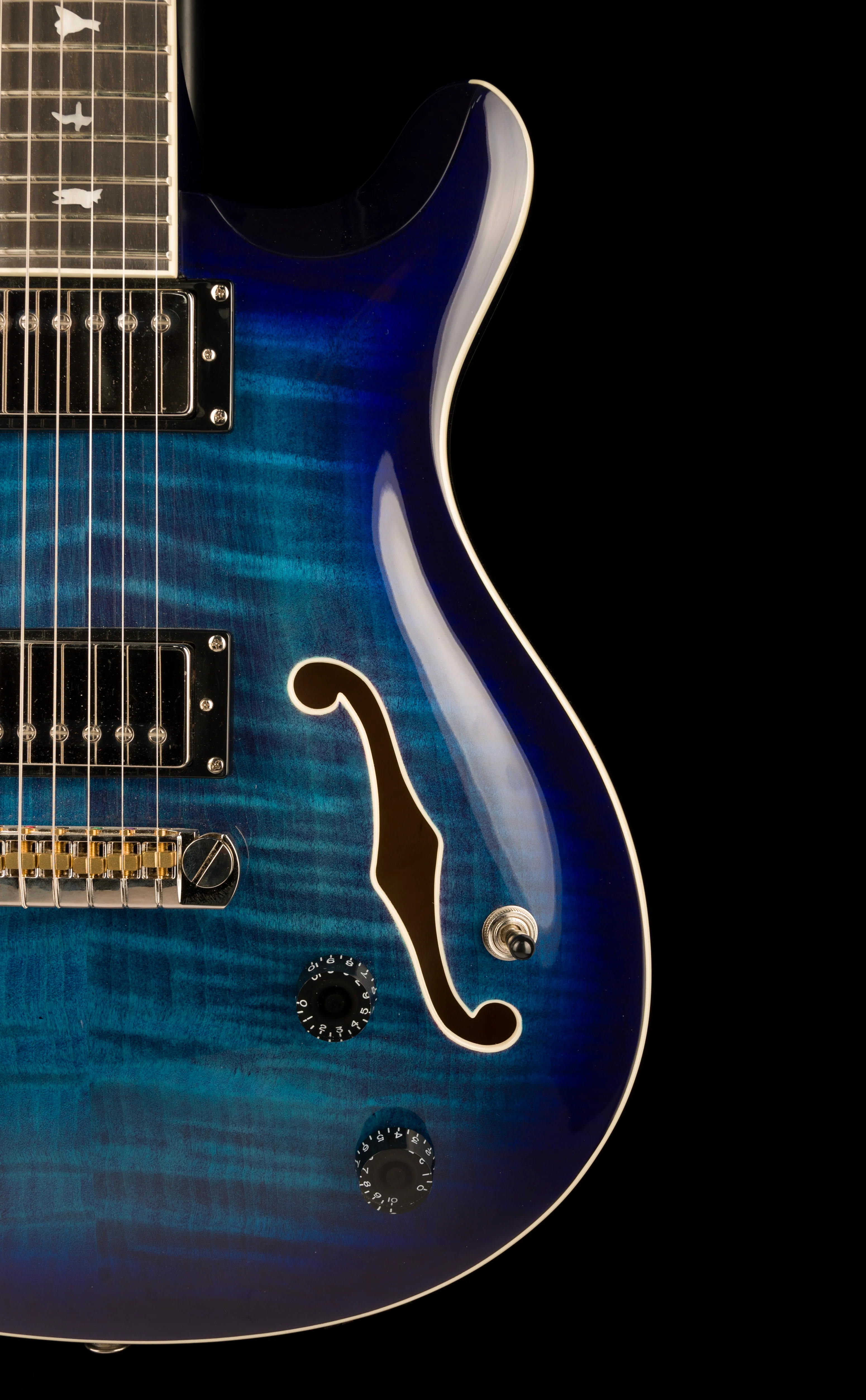 Pre Owned PRS SE Hollowbody II Faded Blue Burst With Case - Image 9