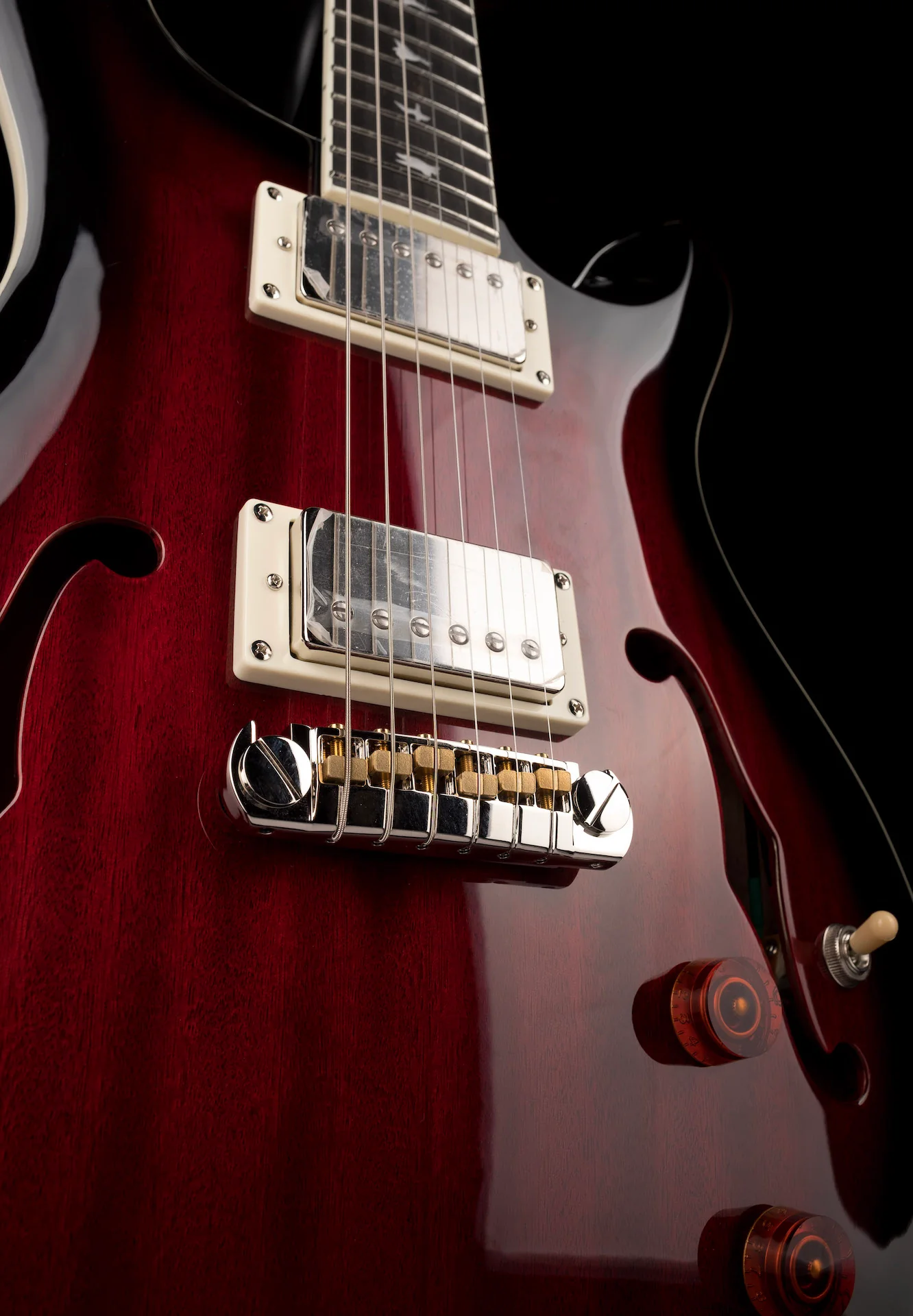 Pre Owned PRS SE Hollowbody Standard Fire Red Burst with HSC - Image 10