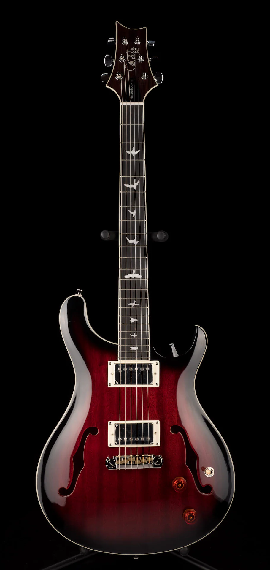 Pre Owned PRS SE Hollowbody Standard Fire Red Burst with HSC - Image 2