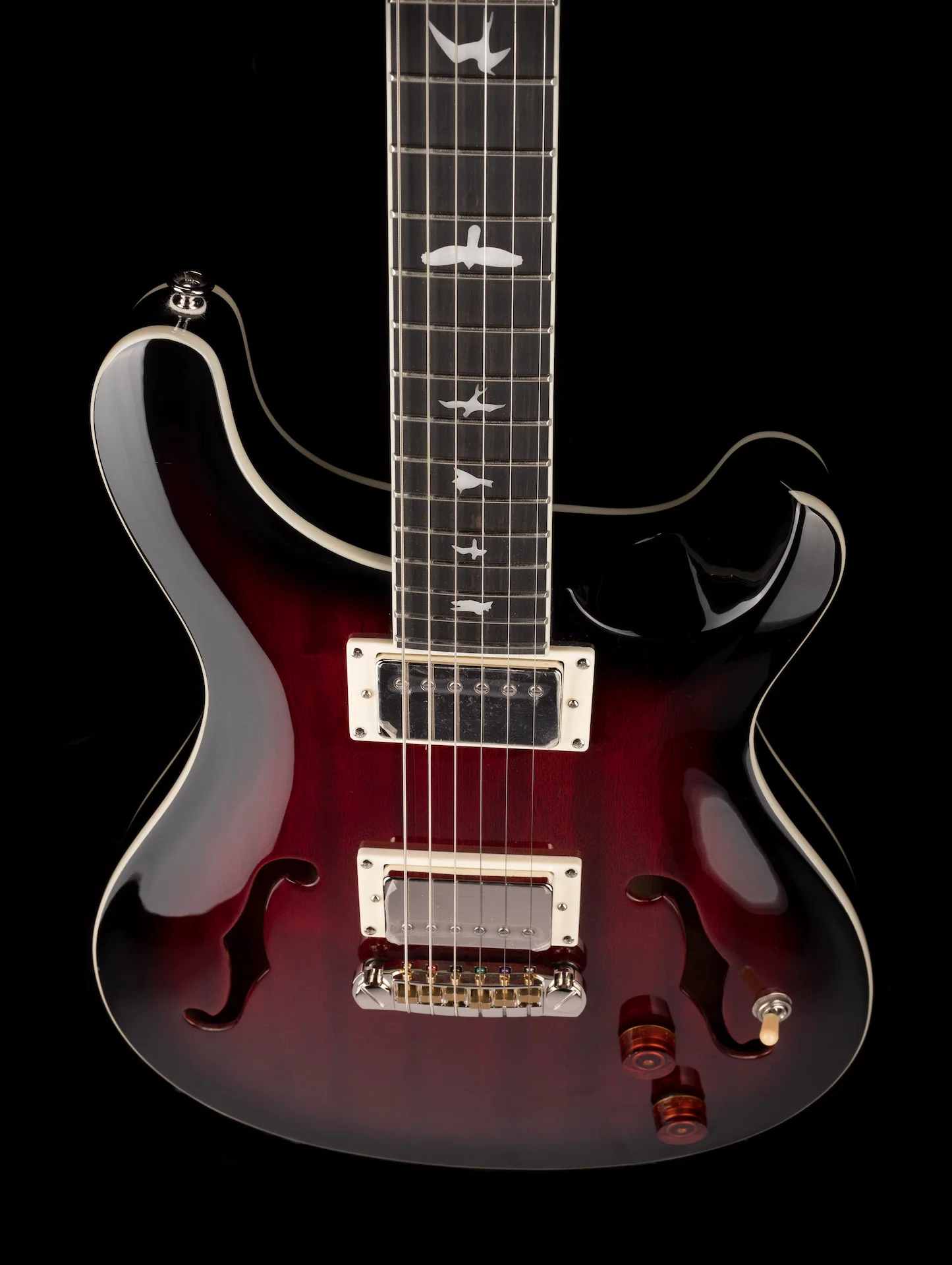 Pre Owned PRS SE Hollowbody Standard Fire Red Burst with HSC - Image 4